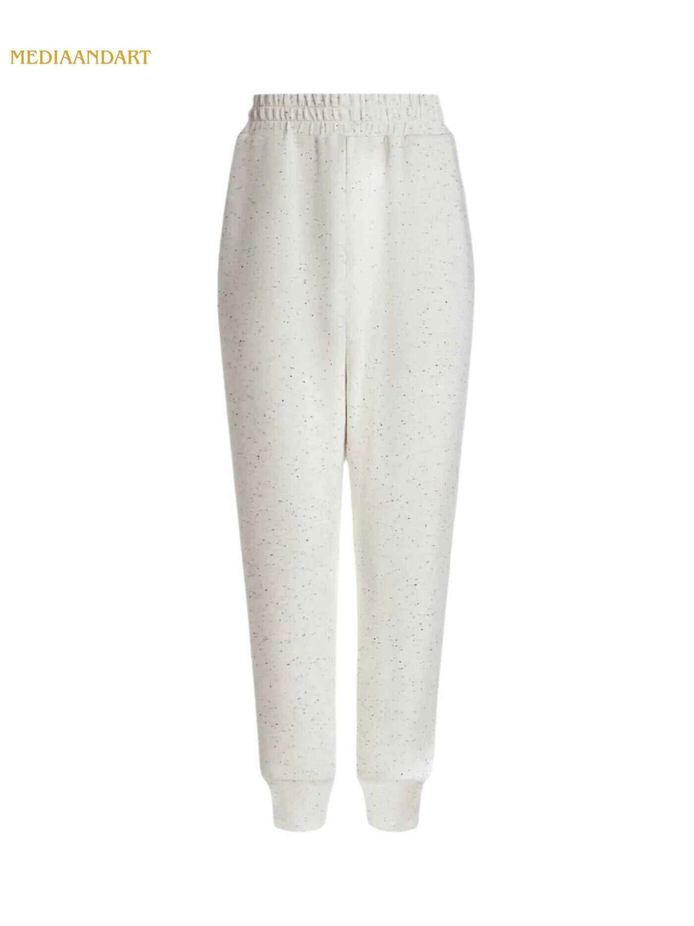 Varley The Slim Cuff Pant 27.5 in Ivory Marl Fleck
