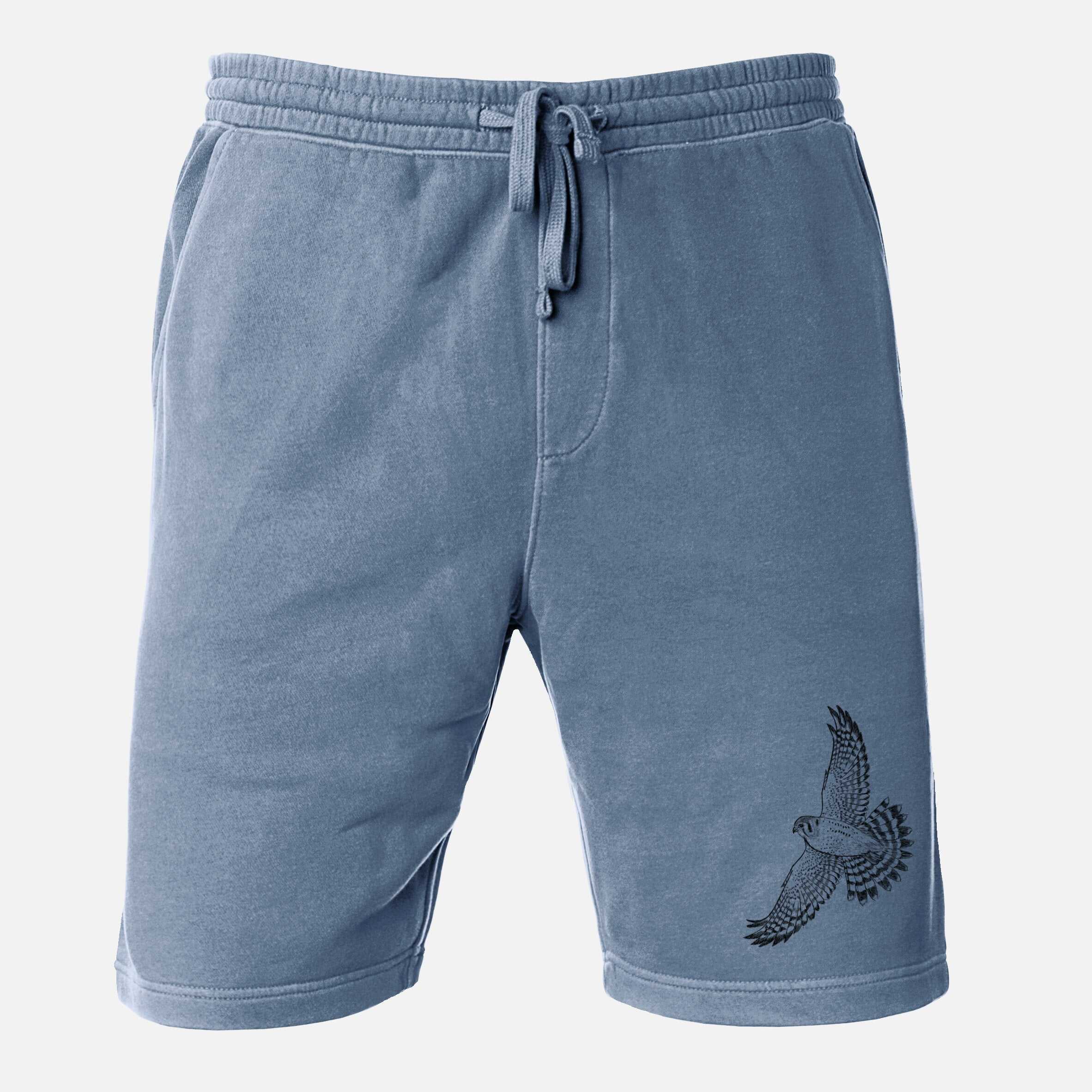 Soaring American Kestrel - Falco sparverius - Unisex Pigment Dyed Shorts