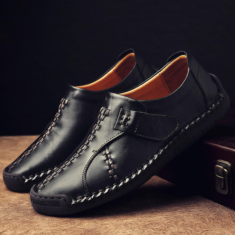 Men's Comfy Lightweight Hand Stitching Leather Shoes