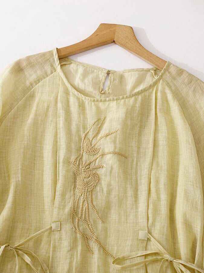 Embroidered Lace Art Vintage Dress