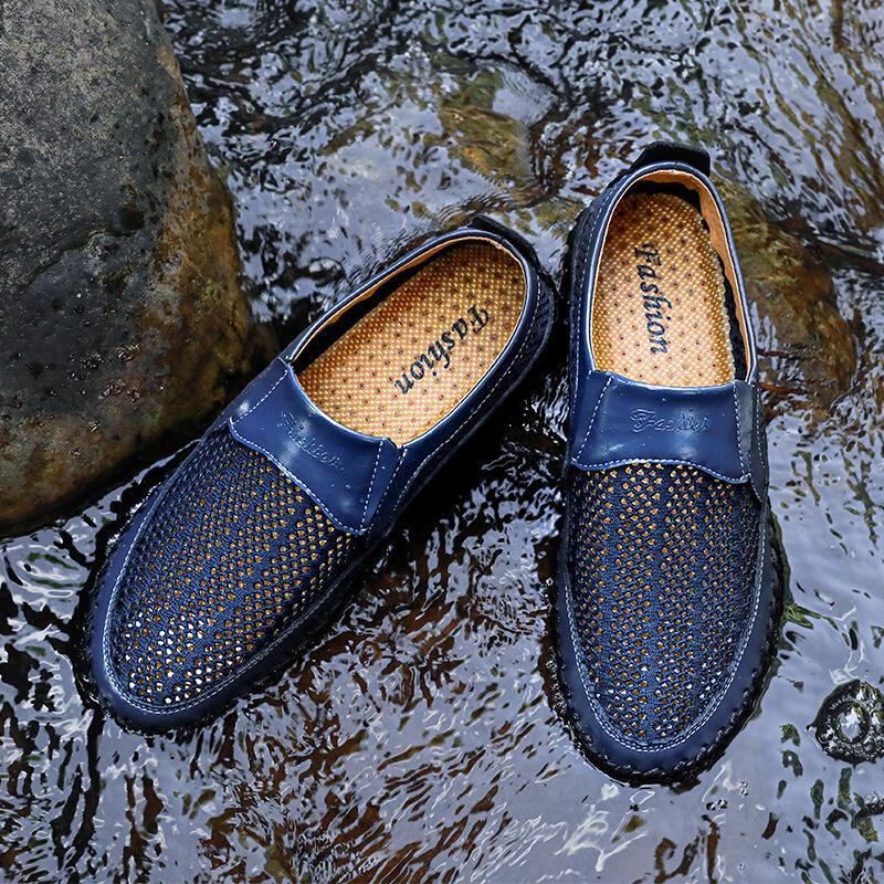 Men's Breathable Quick Drying Mesh Comfy Casual Slip on Loafers Water Shoes