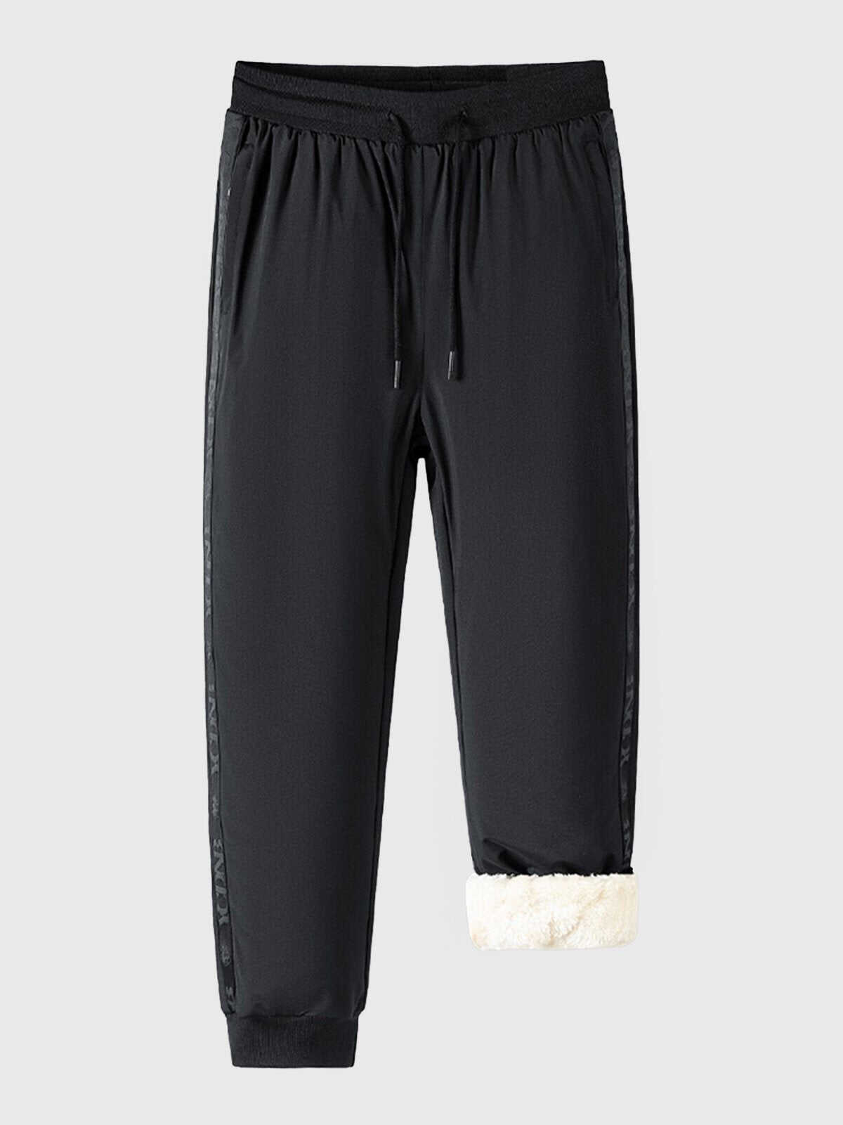 Extra Fleece-Lined Ankle-Tied Elastic Waist Pants