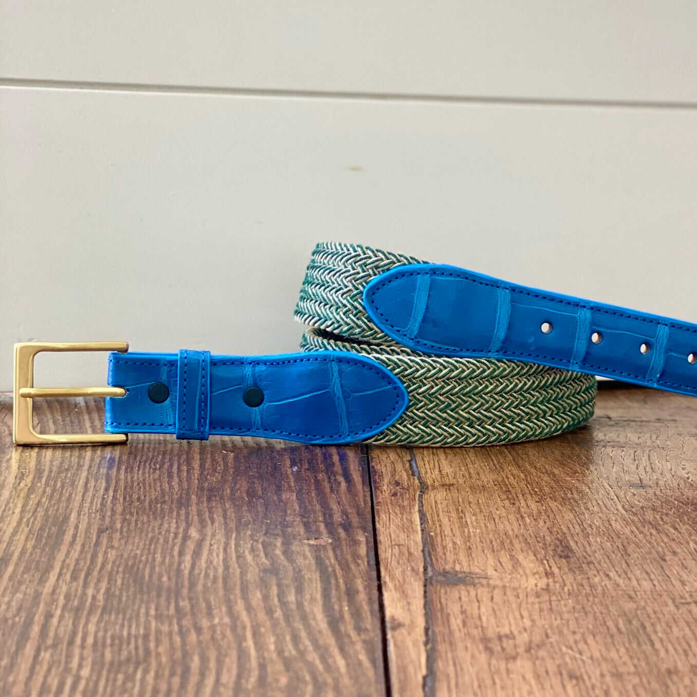 The Stretch Belt, Green & White