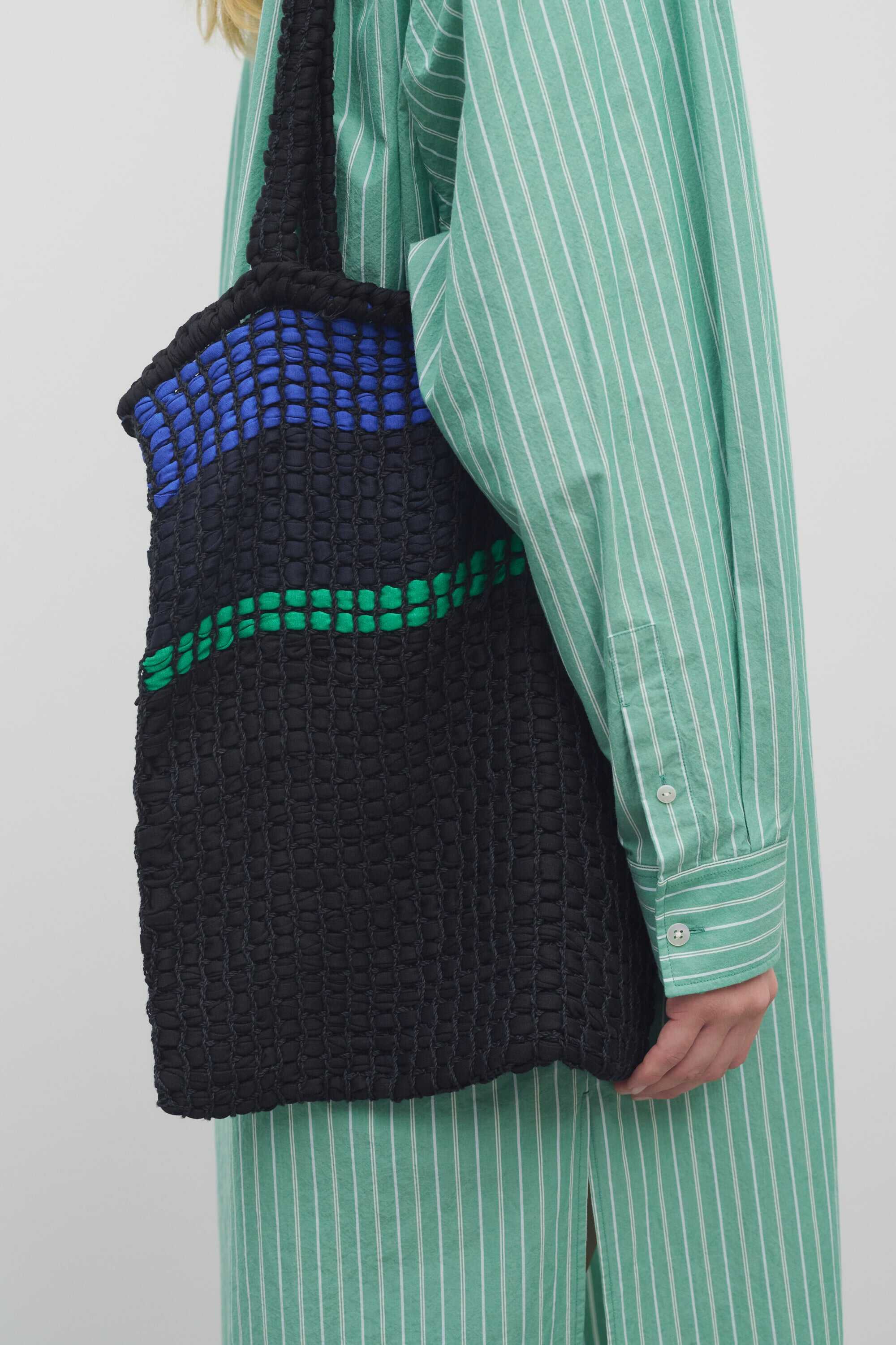 Haley Woven Tote Bag in Viscose