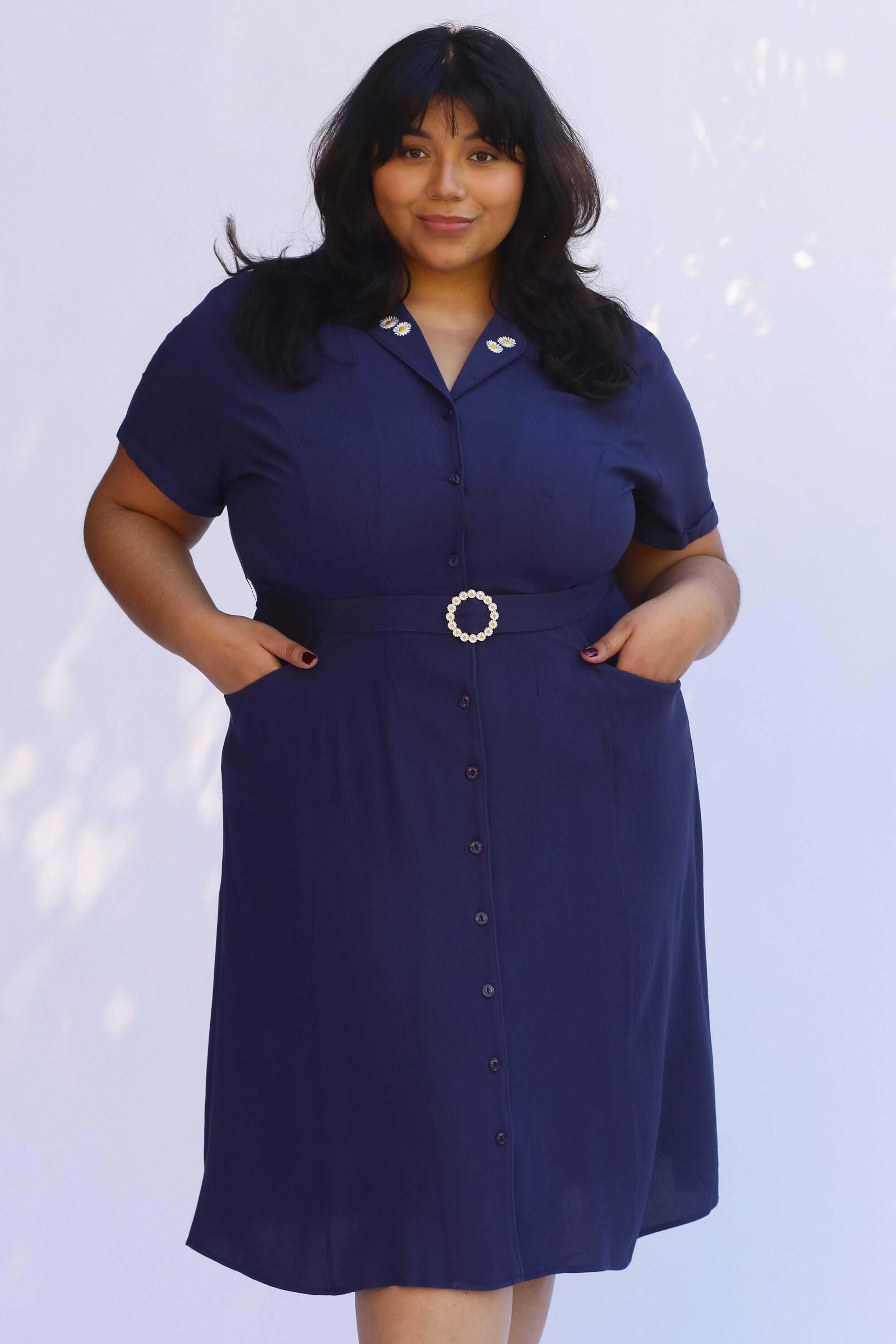 Crepe Maria Dress w. Daisy Belt