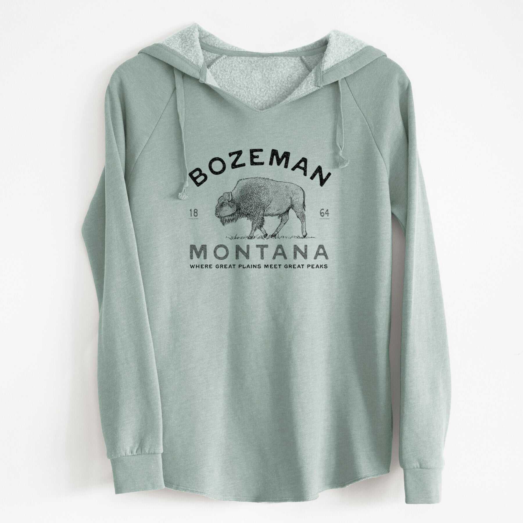 Bozeman Montana Bison - Cali Wave Hooded Sweatshirt