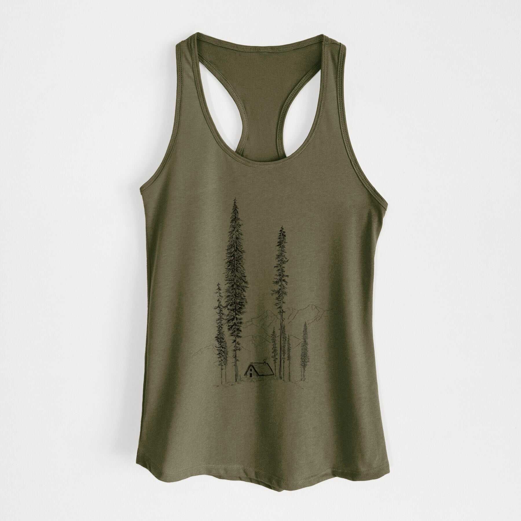 Mountain Pine Cabin Retreat - Women's Racerback Tanktop