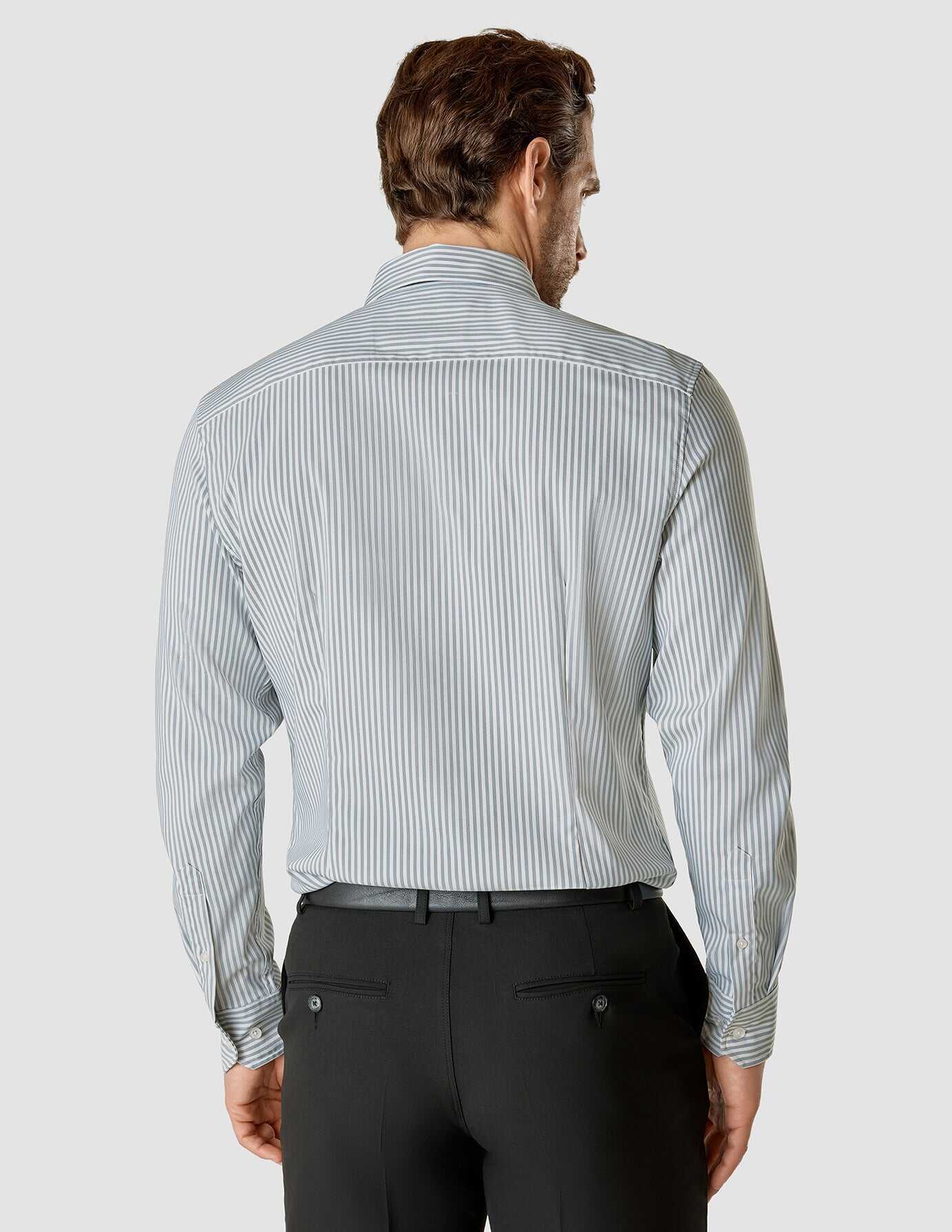 Dress Shirt Blue Mirage Stripes Regular