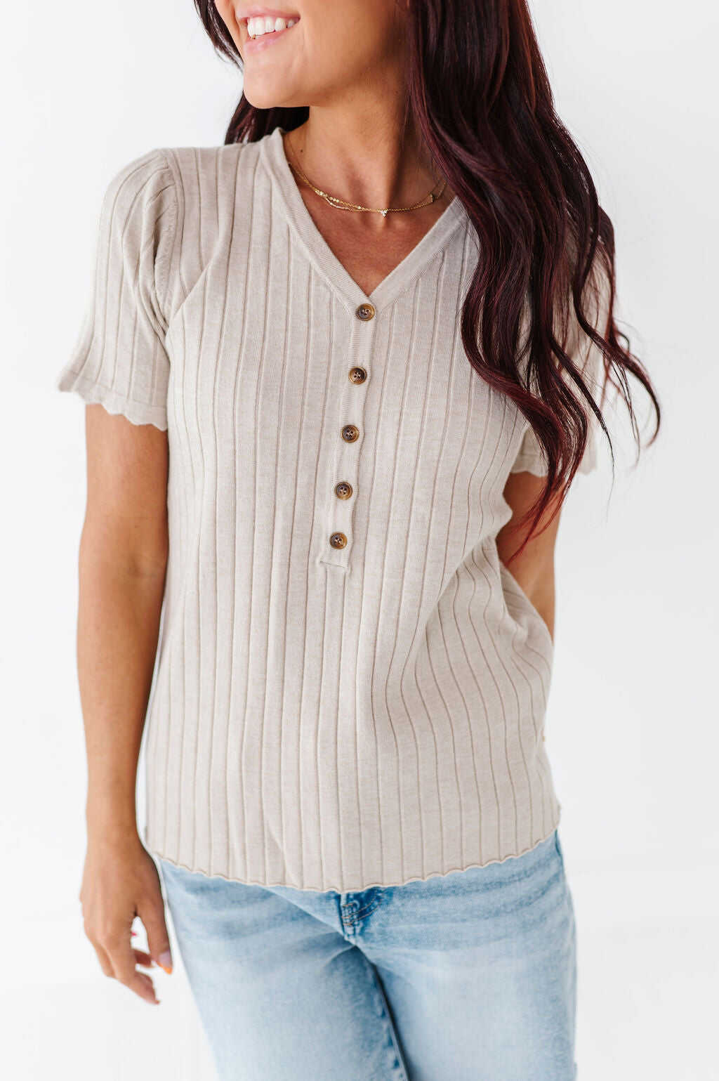 Taryn Ribbed Top - Size Small & Large Left