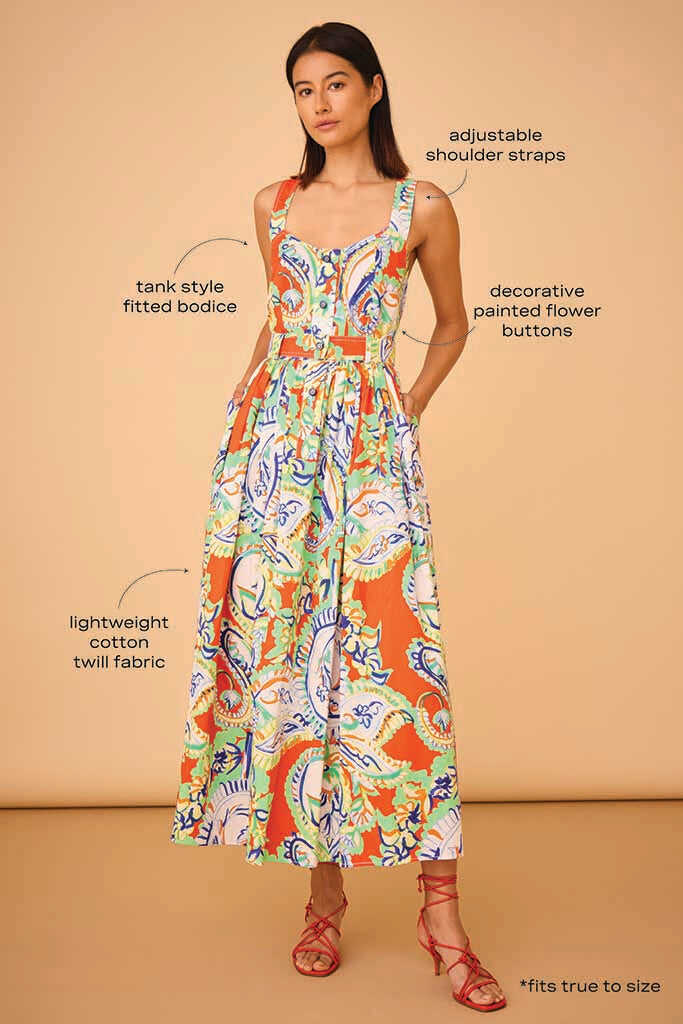 Hunter Bell Cleo Dress in Amalfi Tiles
