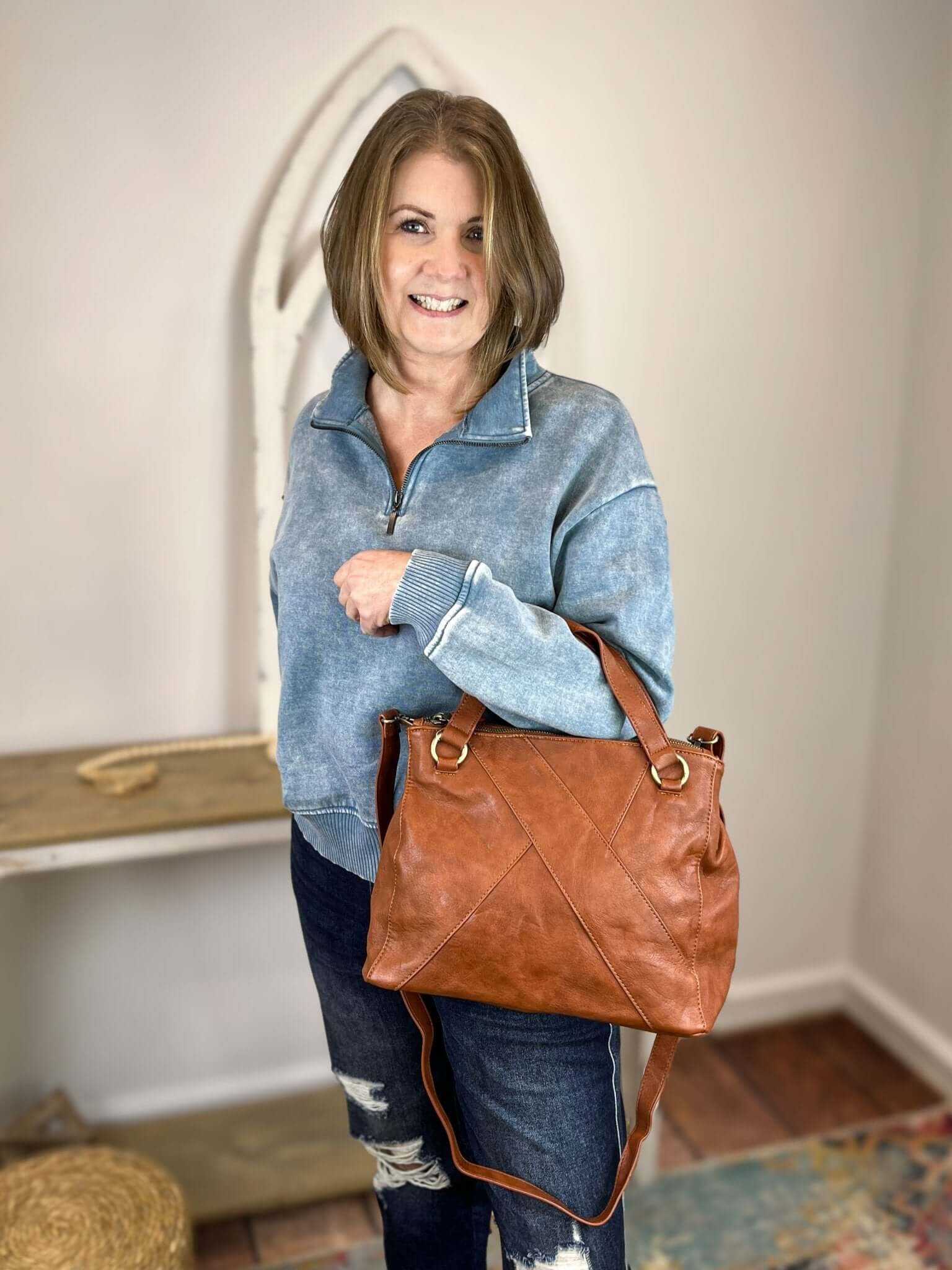 Janet Puzzle Convertible Crossbody Handbag Purse