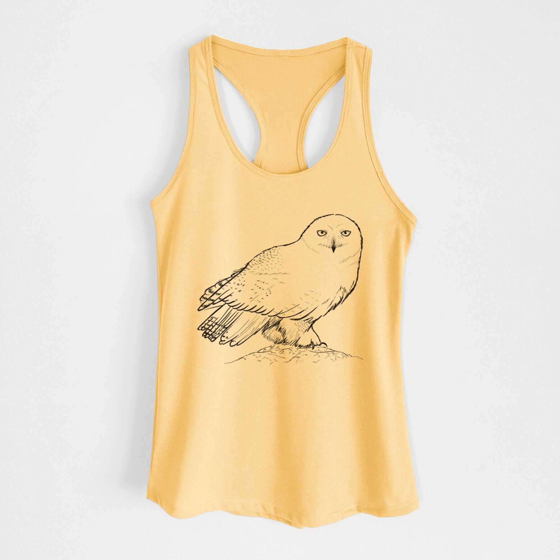 Snowy Owl - Bubo scandiacus - Women's Racerback Tanktop