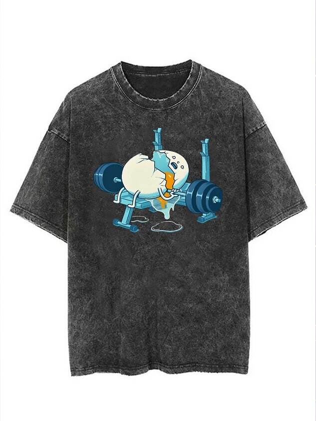 🍳 Funny Anime Gym Egg Pullover T-Shirt