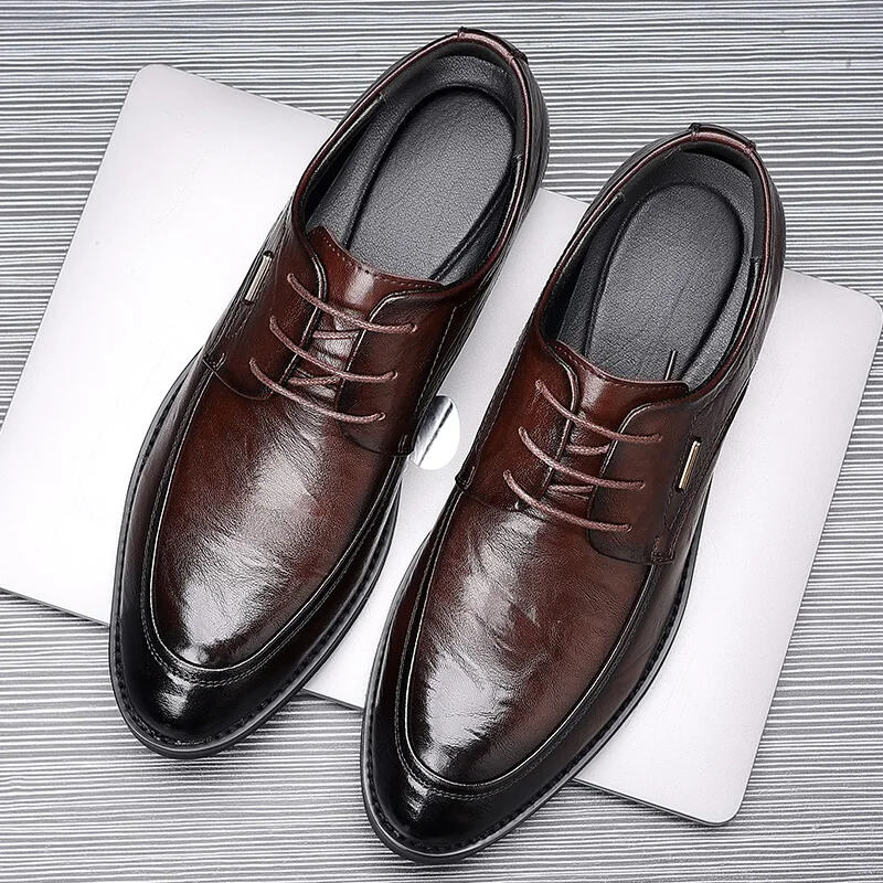 🔥HOT SALE-Men's Genuine Leather Shoes 2023 Winter New Business Formal Shoes Fashion Casual Shoes