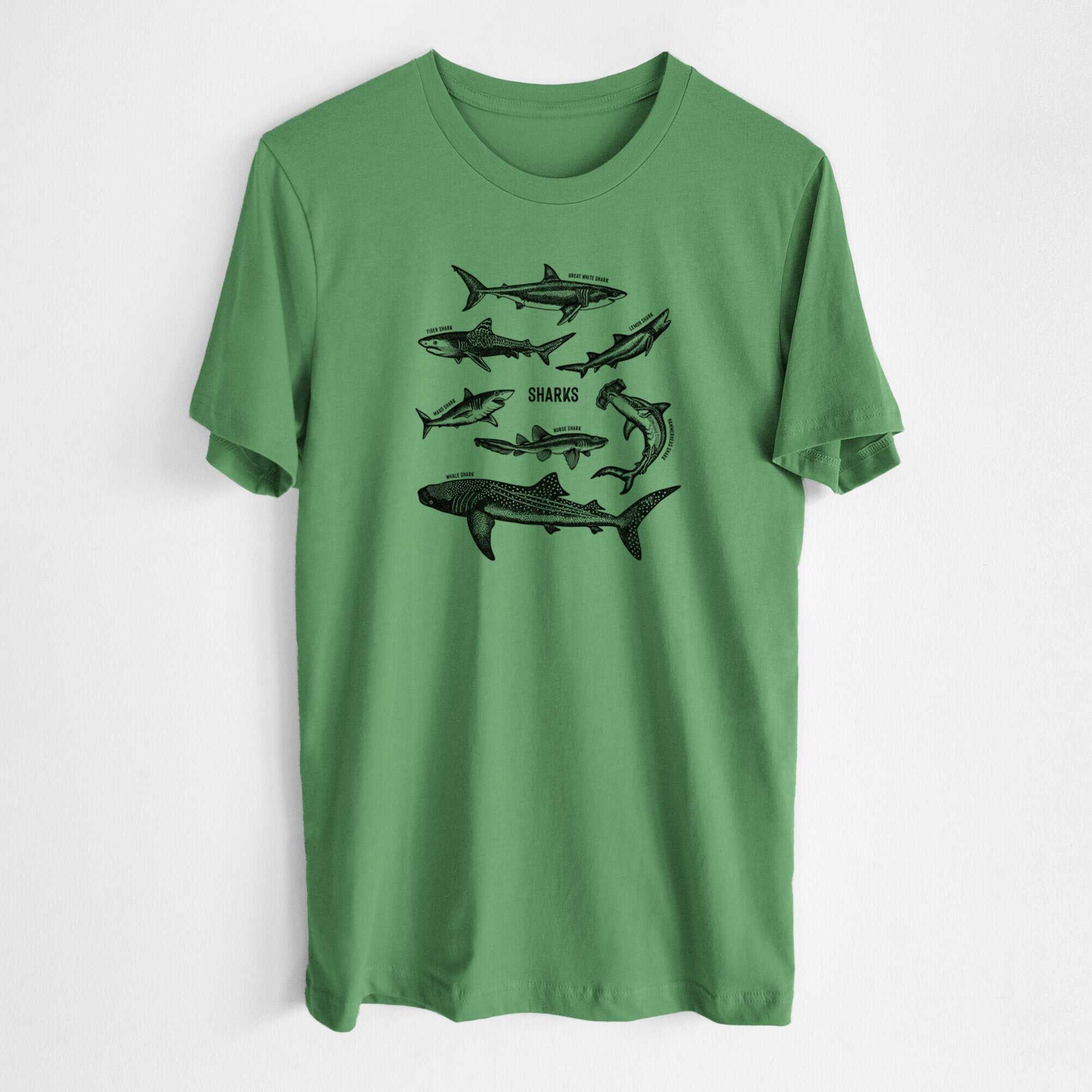 Shark Chart - Lightweight 100% Cotton Unisex Crewneck