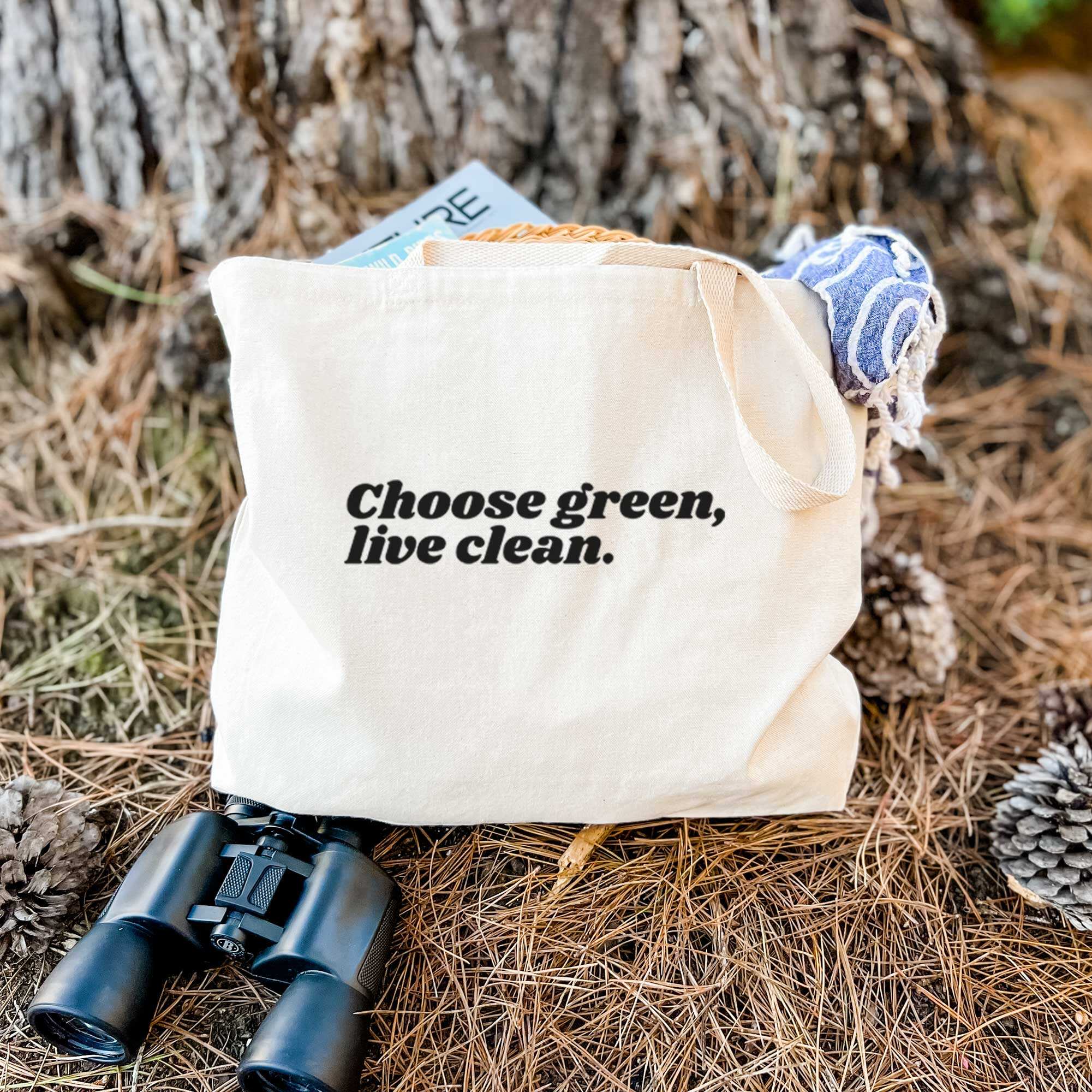 Choose Green, Live Clean - Tote Bag