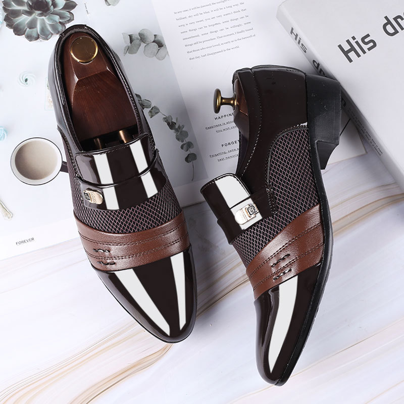 Men Leather Comfortable Suit Casual Business Wedding Shoes