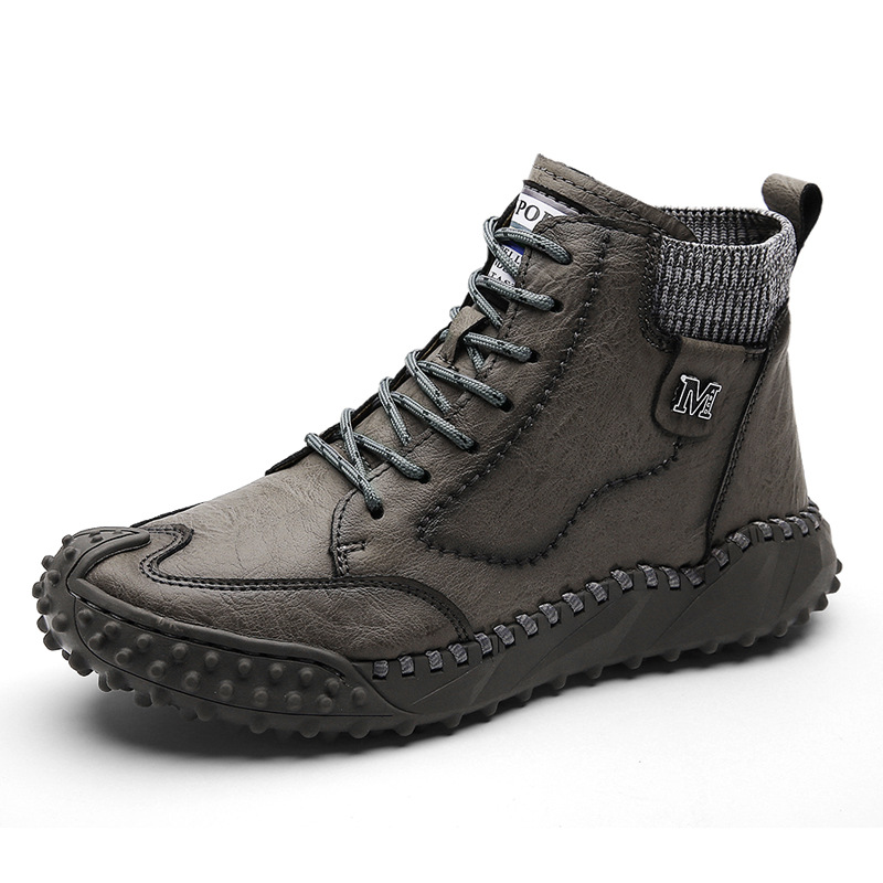 Men's Genuine Leather Comfortable Hand Stitching Outdoor Ankle Boots