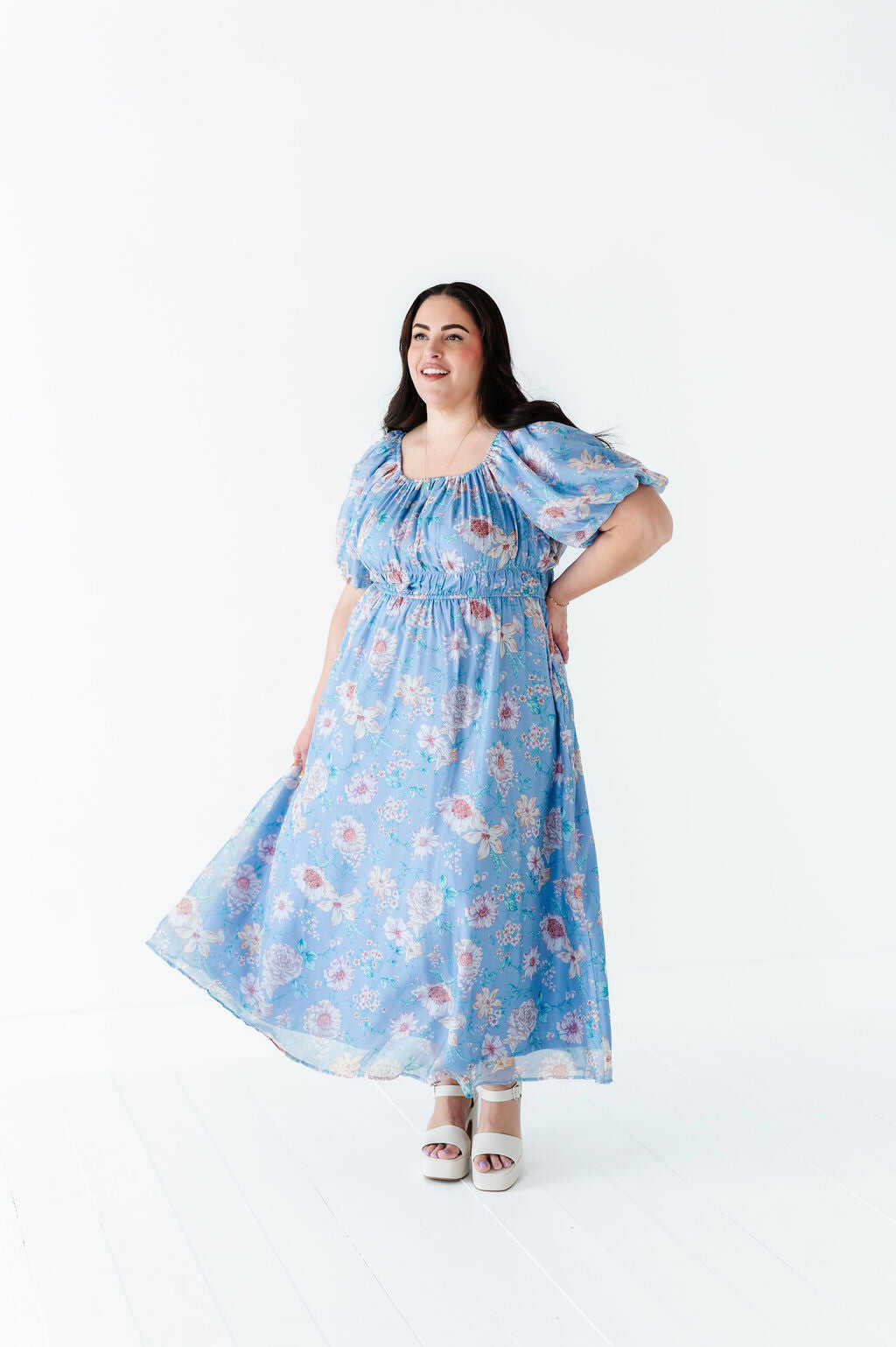 Greer Organza Dress in Blue - Size 2X Left
