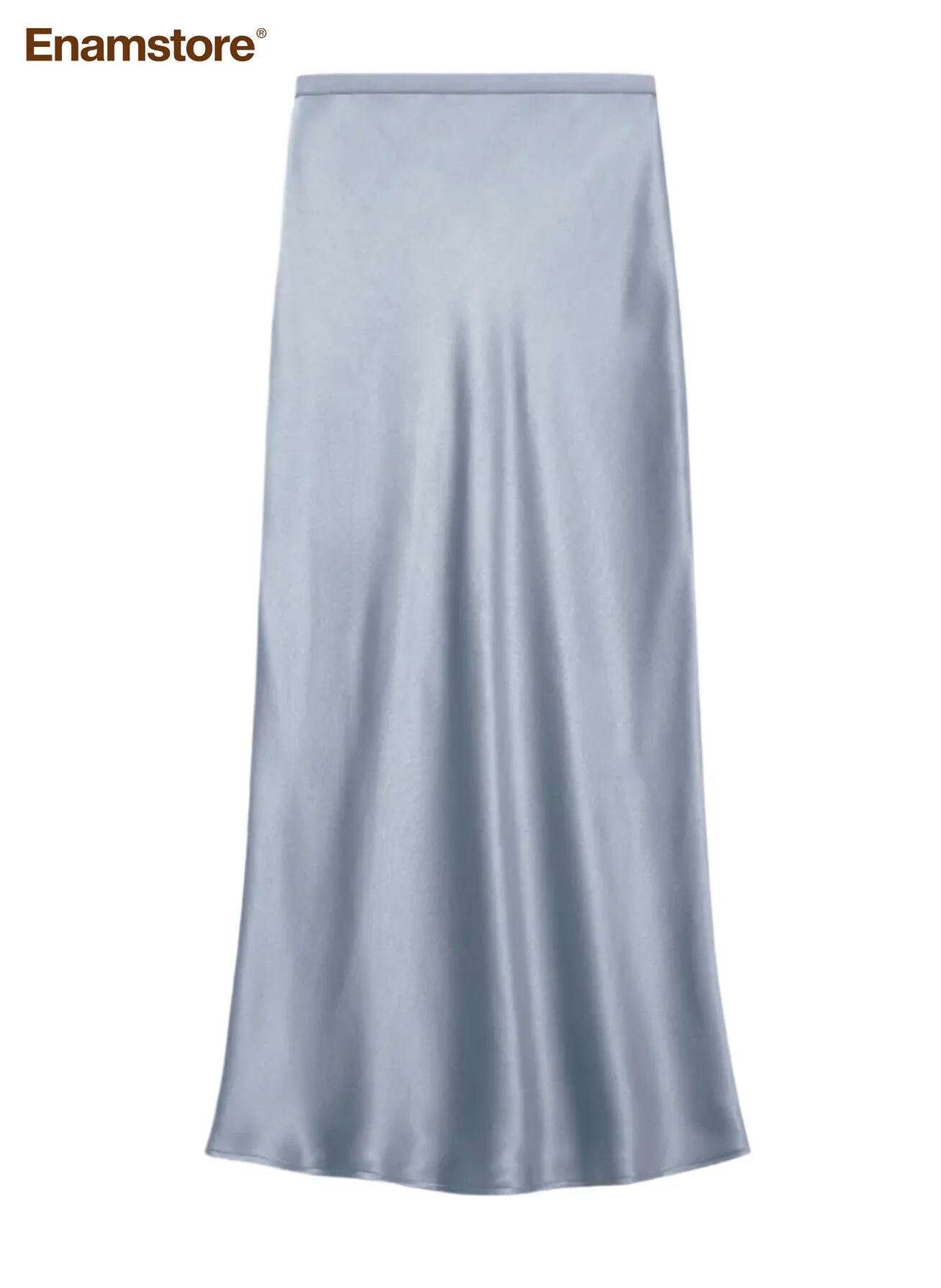 Anine Bing Bar Silk Skirt in Pastel Blue