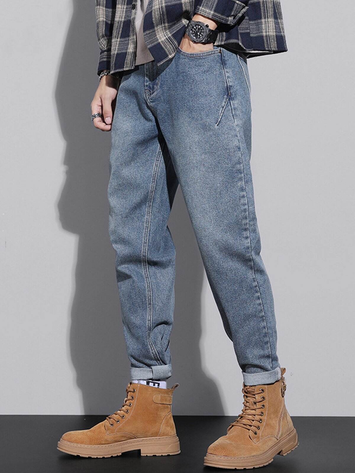M's Vintage Casual Taper Loose Fit Jeans