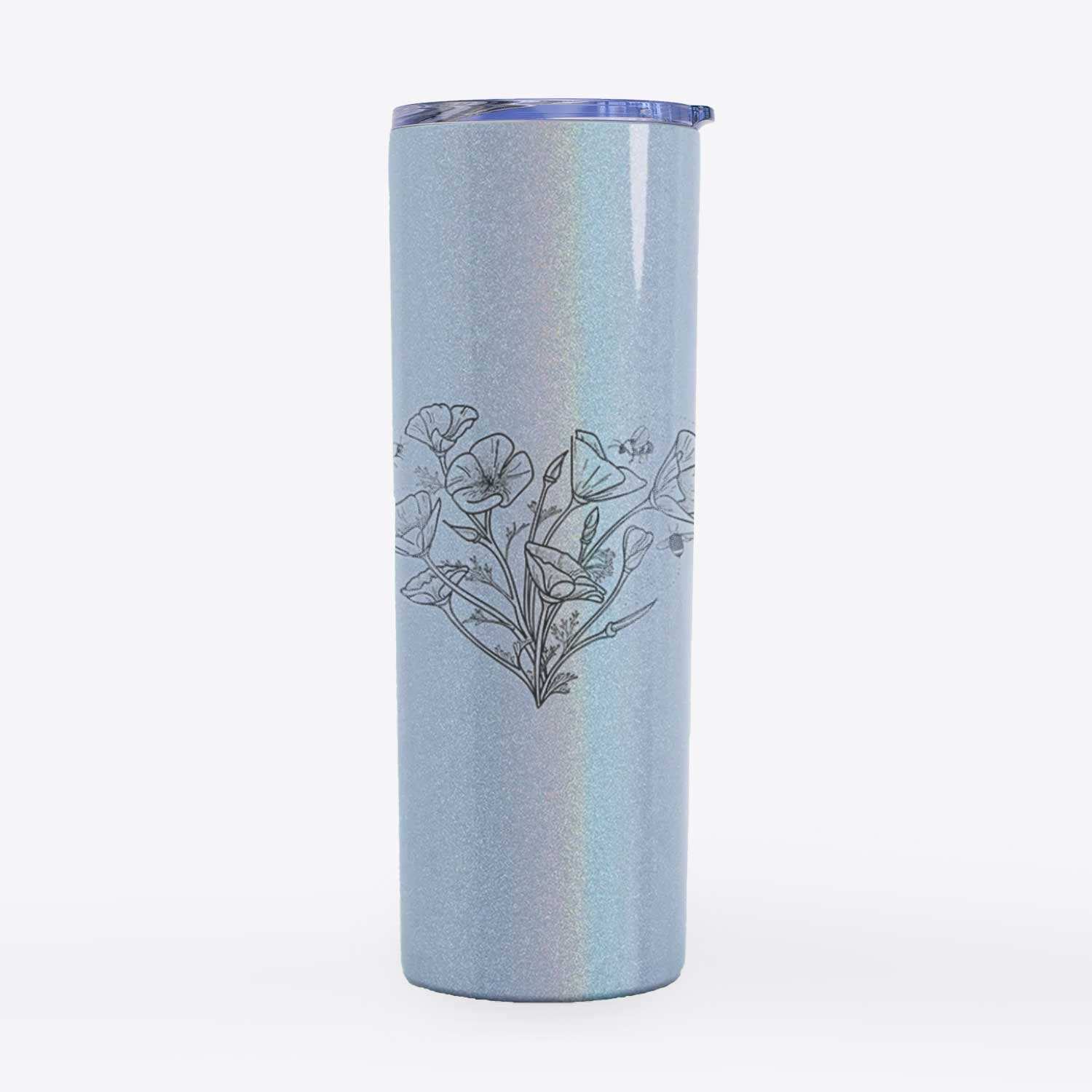 California Poppy Heart - 20oz Skinny Tumbler