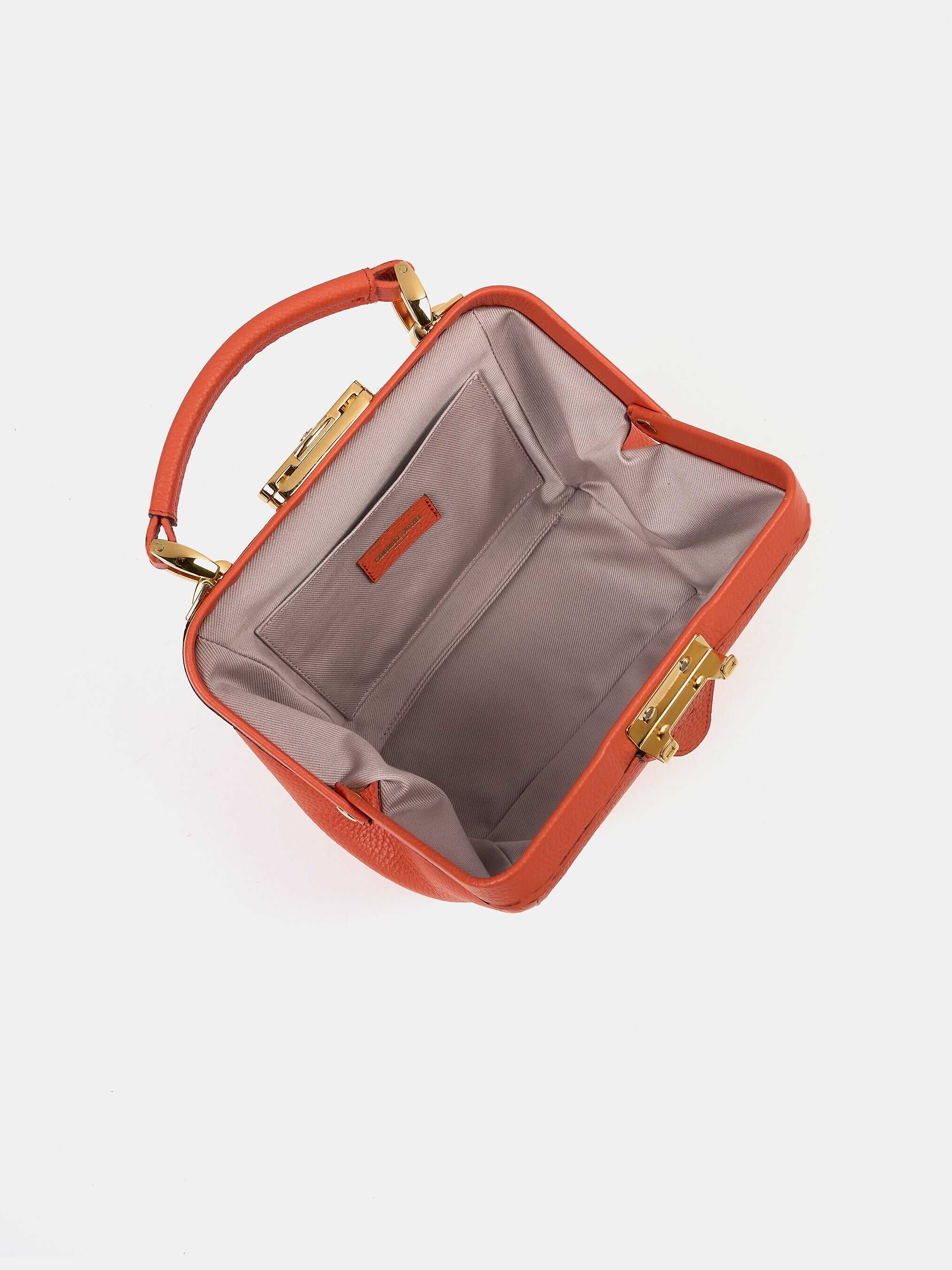 The Mini Sophie - Tangerine Calf Grain