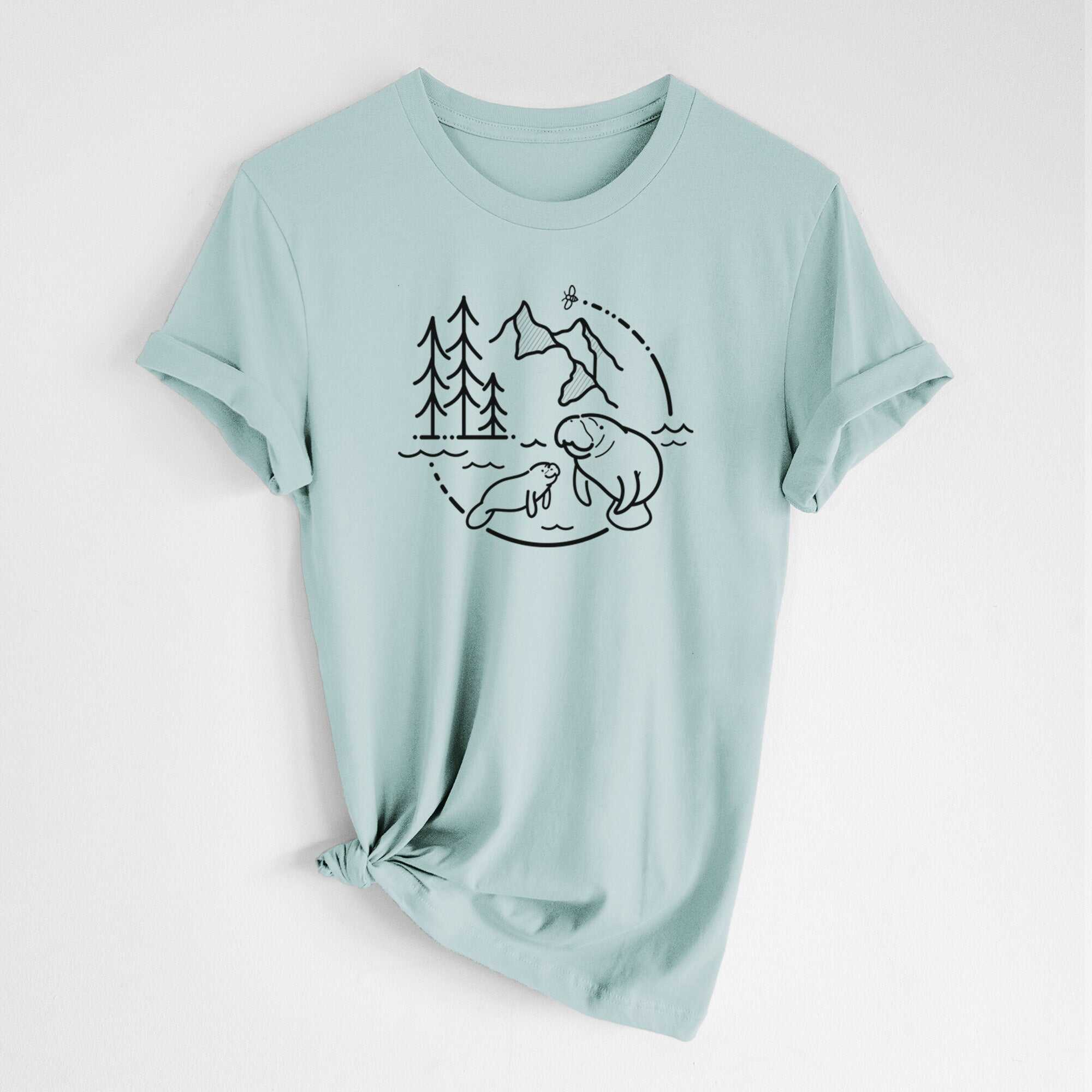 It's All Connected - Manatee - Lightweight 100% Cotton Unisex Crewneck