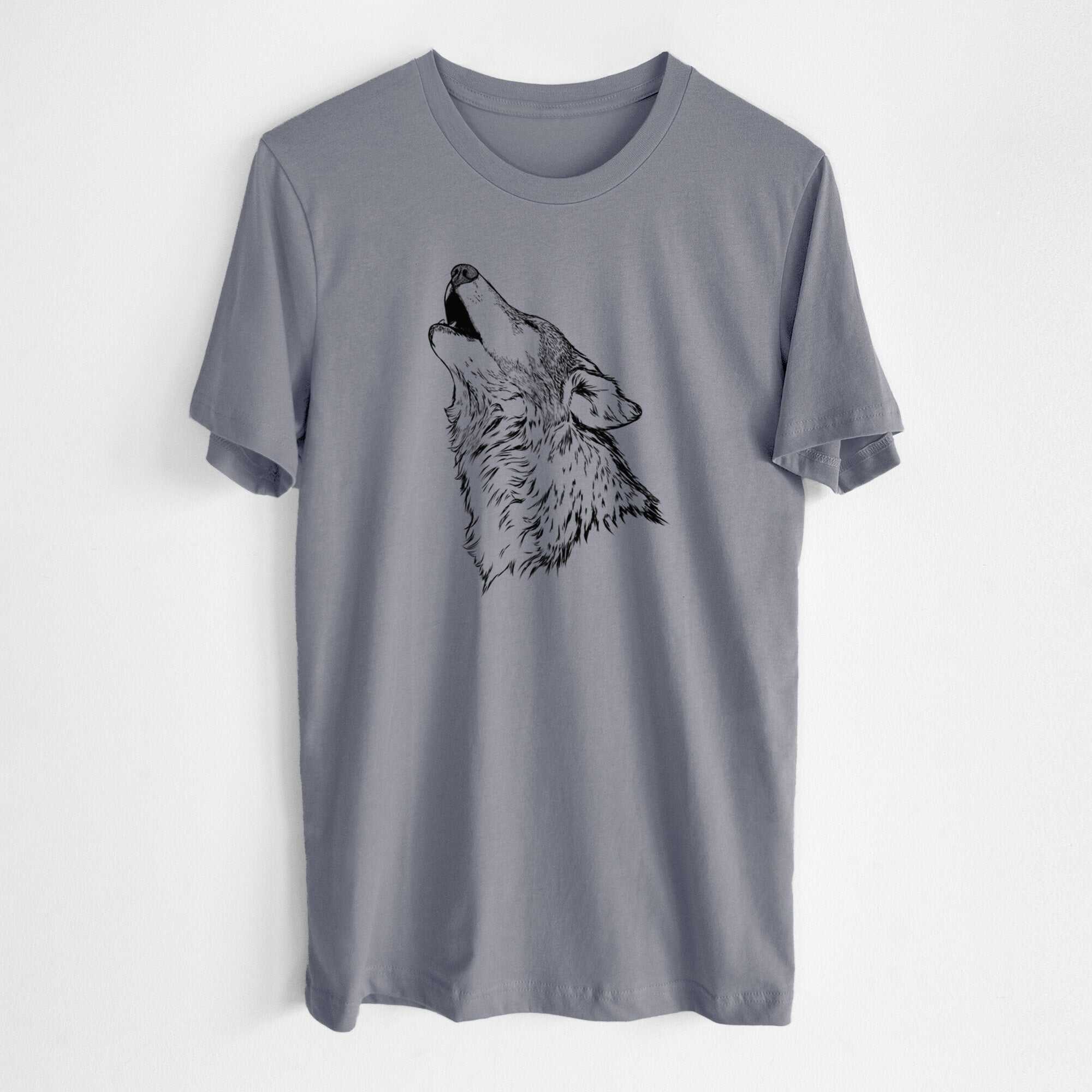 Canis lupus - Grey Wolf Howling - Lightweight 100% Cotton Unisex Crewneck