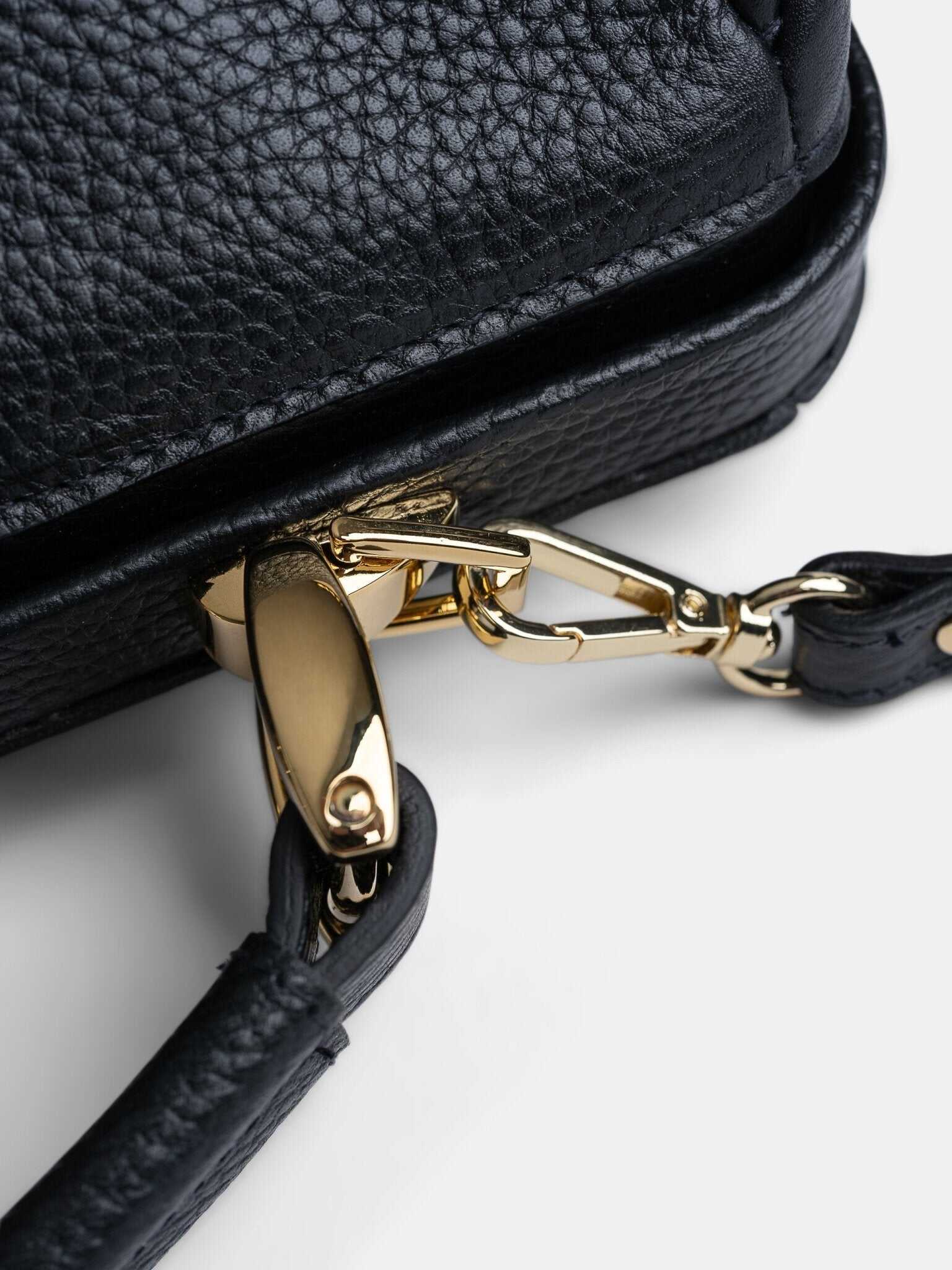 The Sophie -  Midnight Black Calf Grain