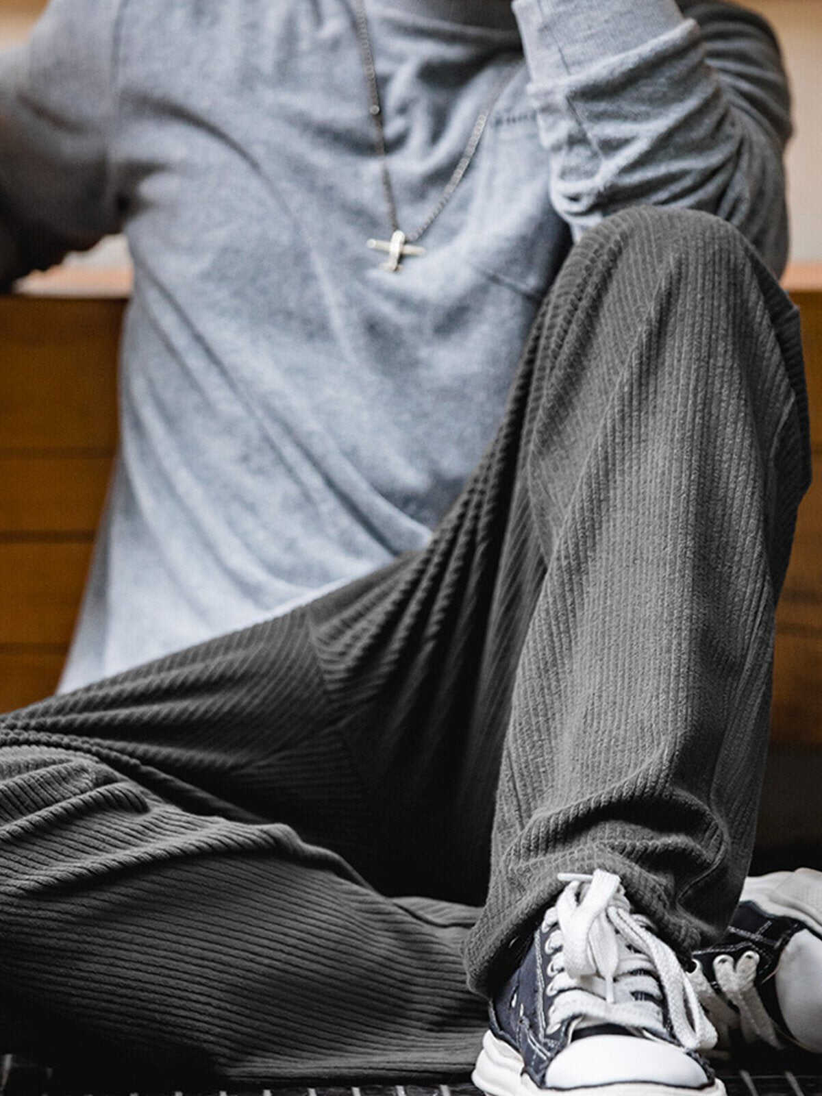 Elastic Waist Knit Sweatpants