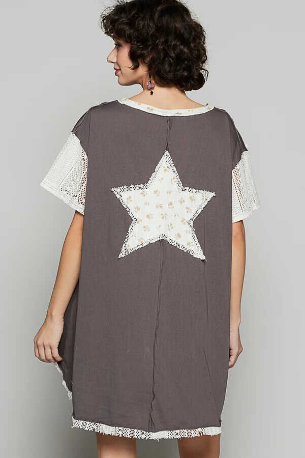 POL Star High Low Shirt Dress (2 COLORS!) FINAL SALE