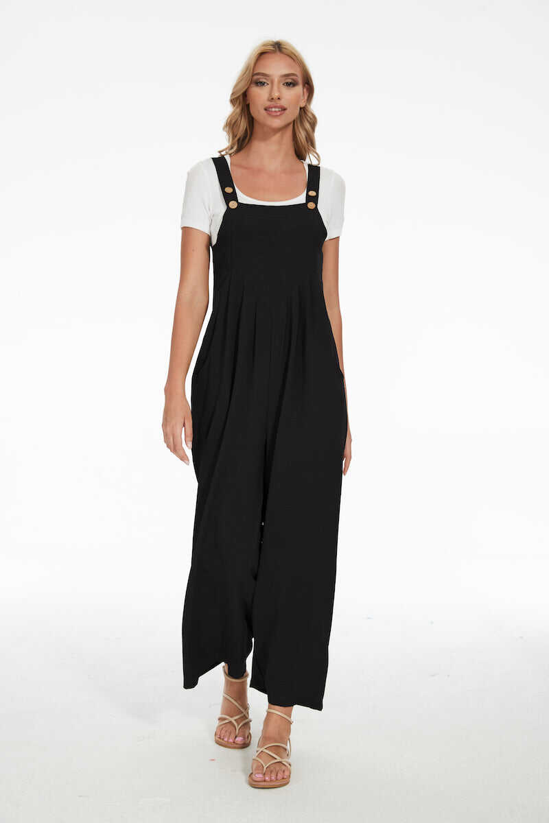 Plus Size Wide Leg Overalls Jumpsuit