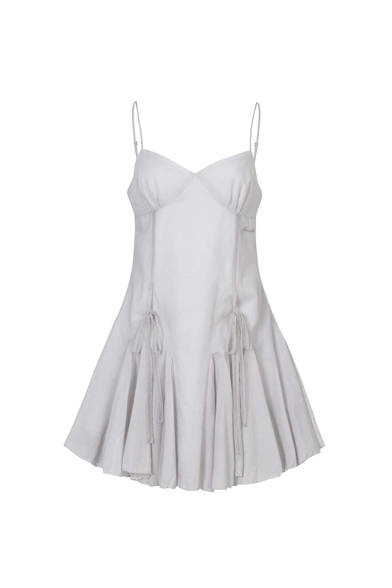 PAIN OR PLEASURE ARIEL LACE DRESS LIGHT GREY