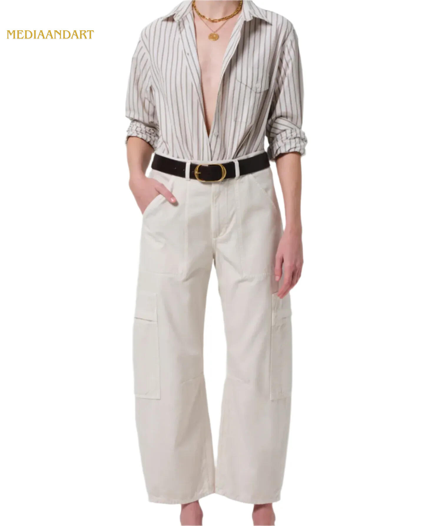 Citizens of Humanity Marcelle Low Slung Cargo in Almondette