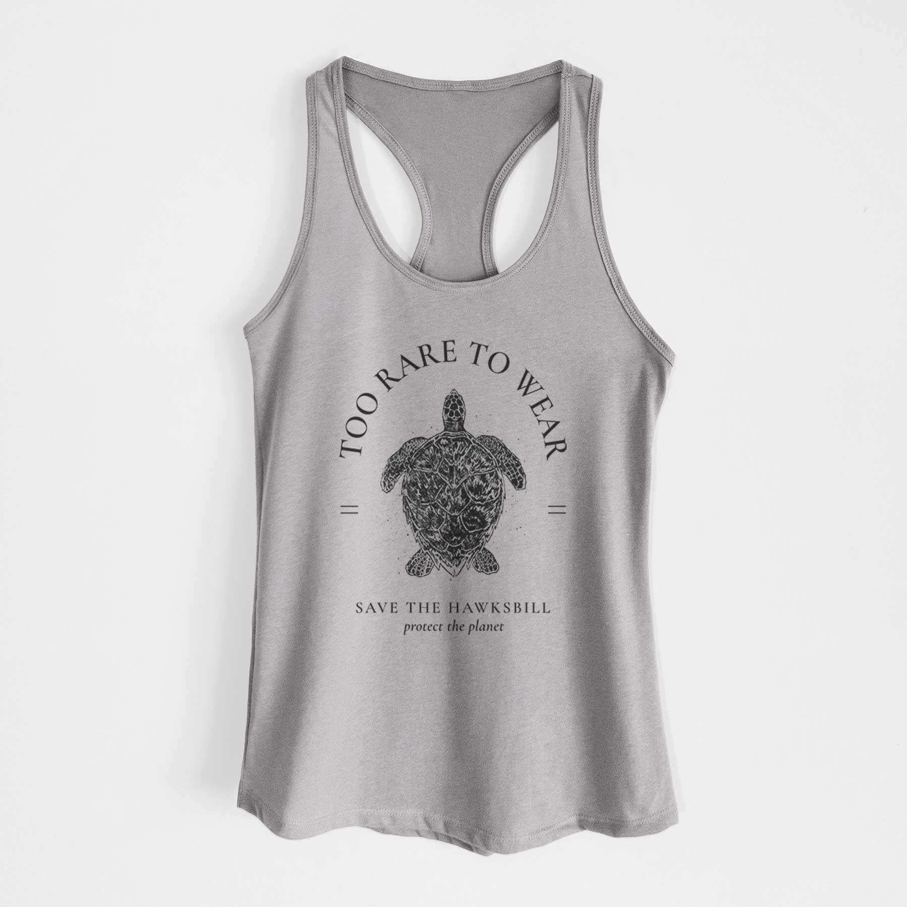 Too Rare to Wear - Save the Hawksbill - Women's Racerback Tanktop