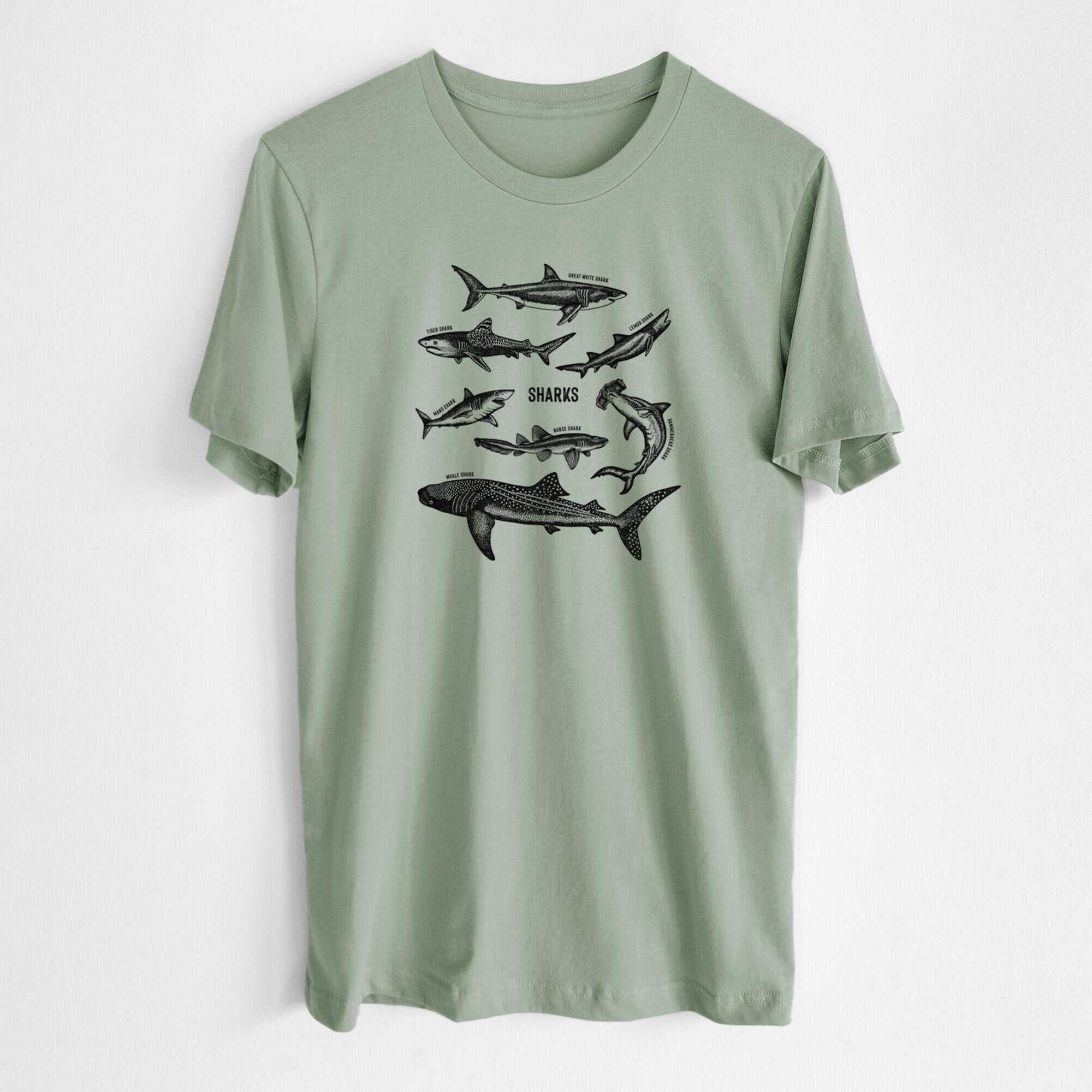 Shark Chart - Lightweight 100% Cotton Unisex Crewneck