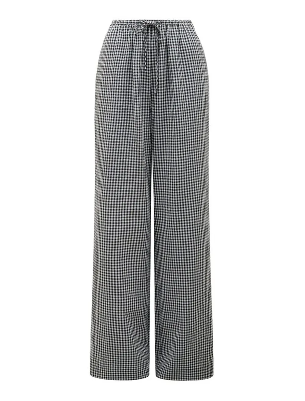 Gingham Wide Leg Pant