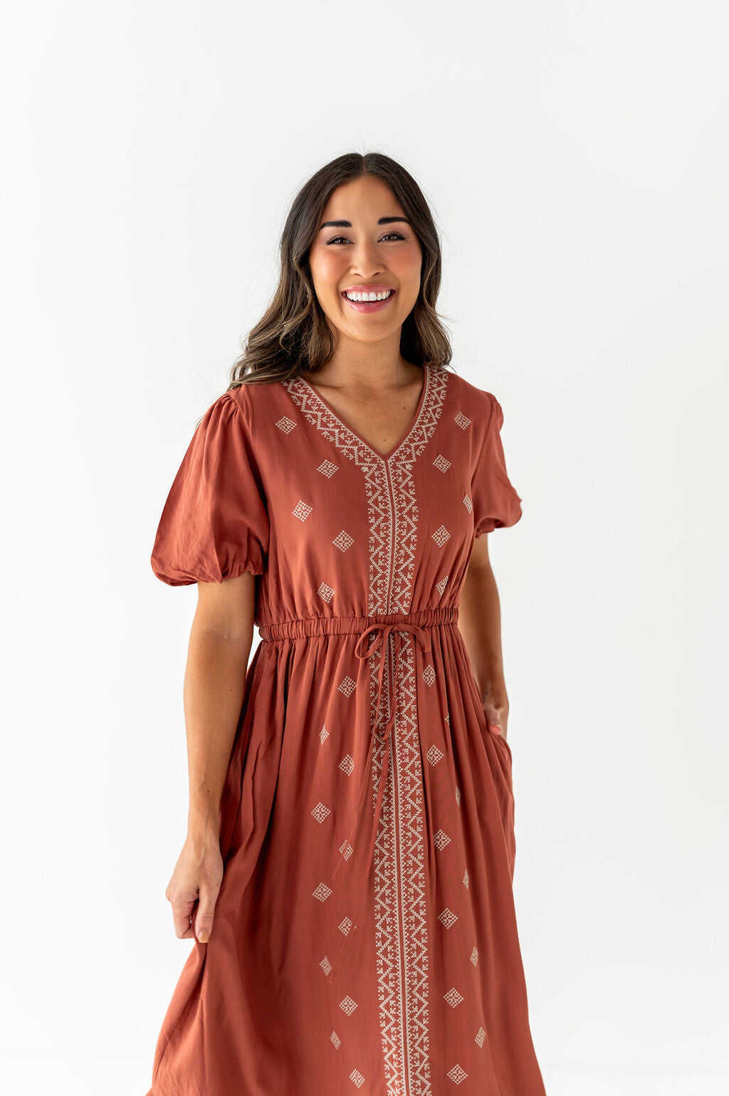 Colleen Embroidered Dress - Size 1X, 2X, & 3X Left