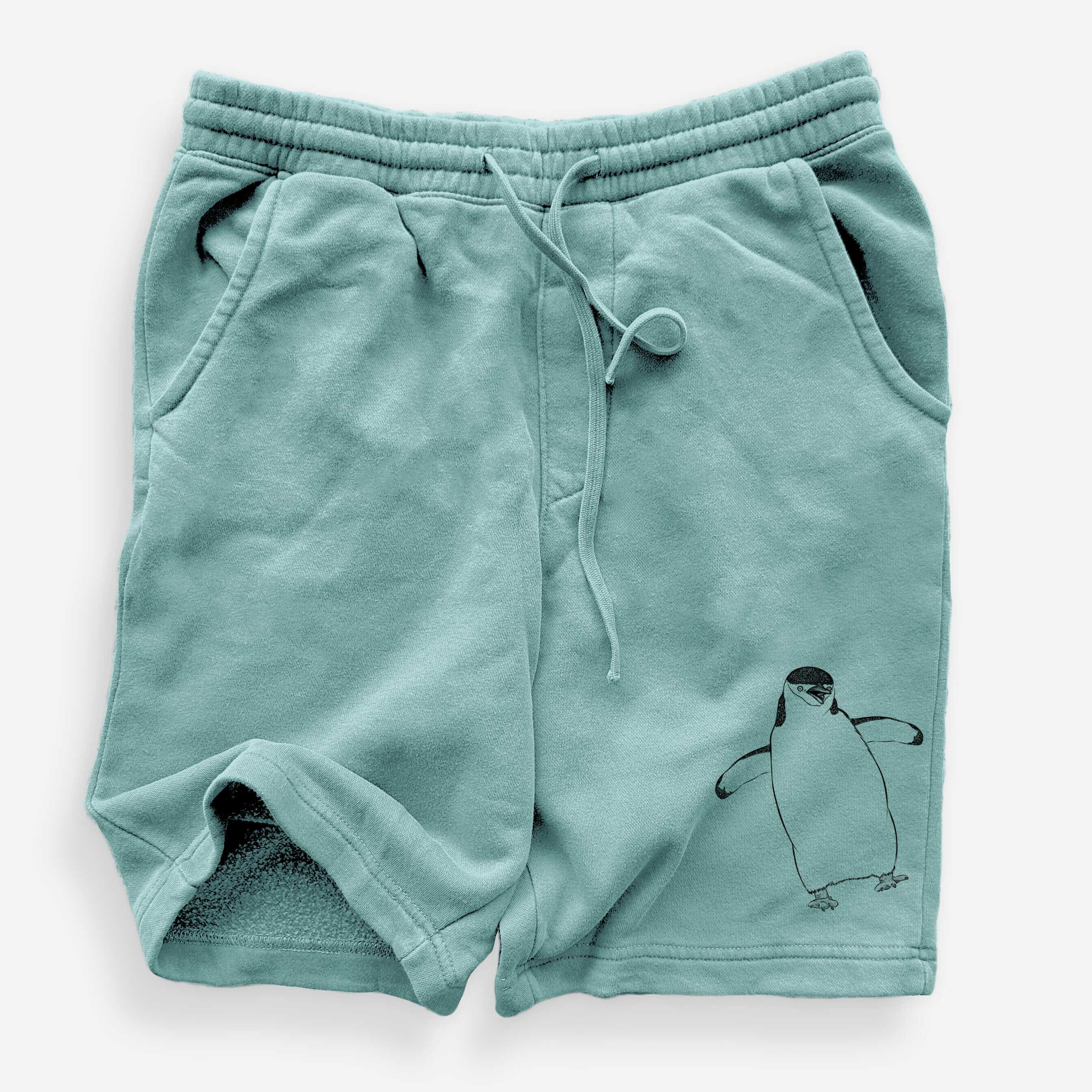 Chinstrap Penguin - Pygoscelis antarcticus - Unisex Pigment Dyed Shorts