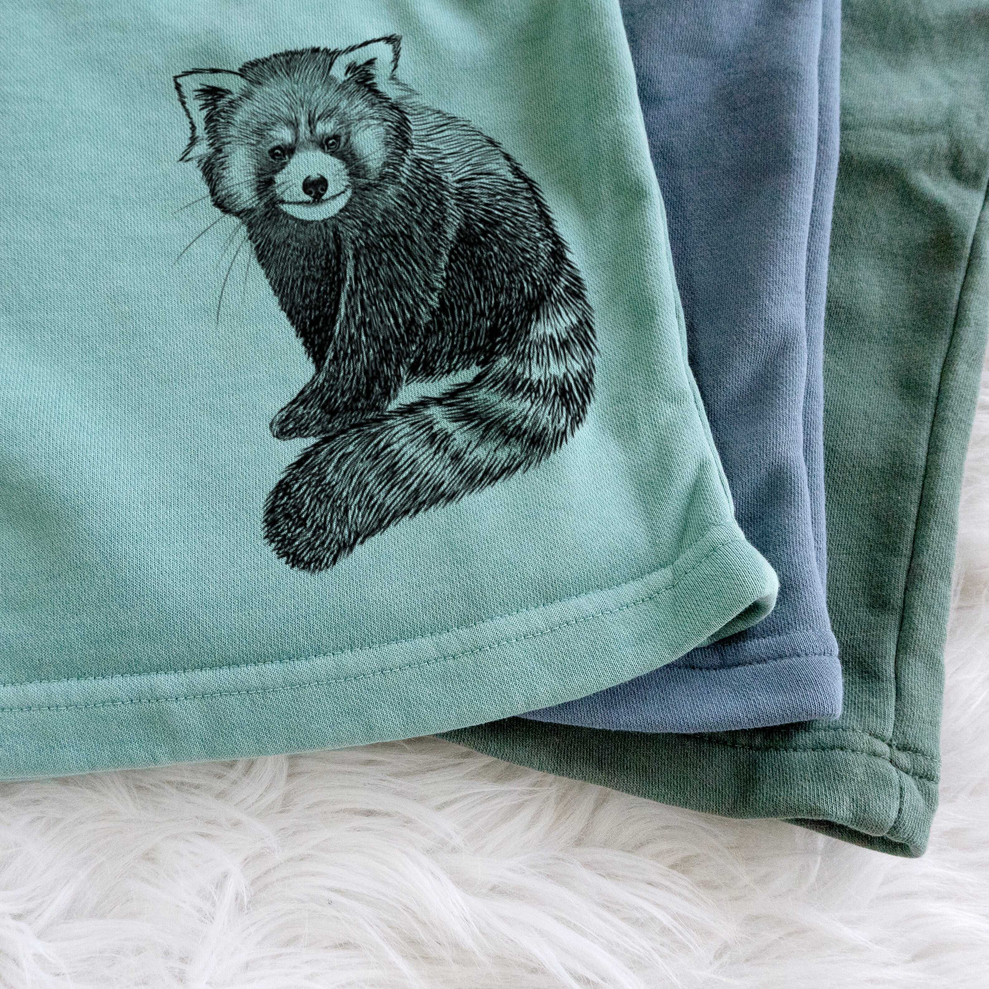 Red Panda - Ailurus fulgens styani - Unisex Pigment Dyed Shorts