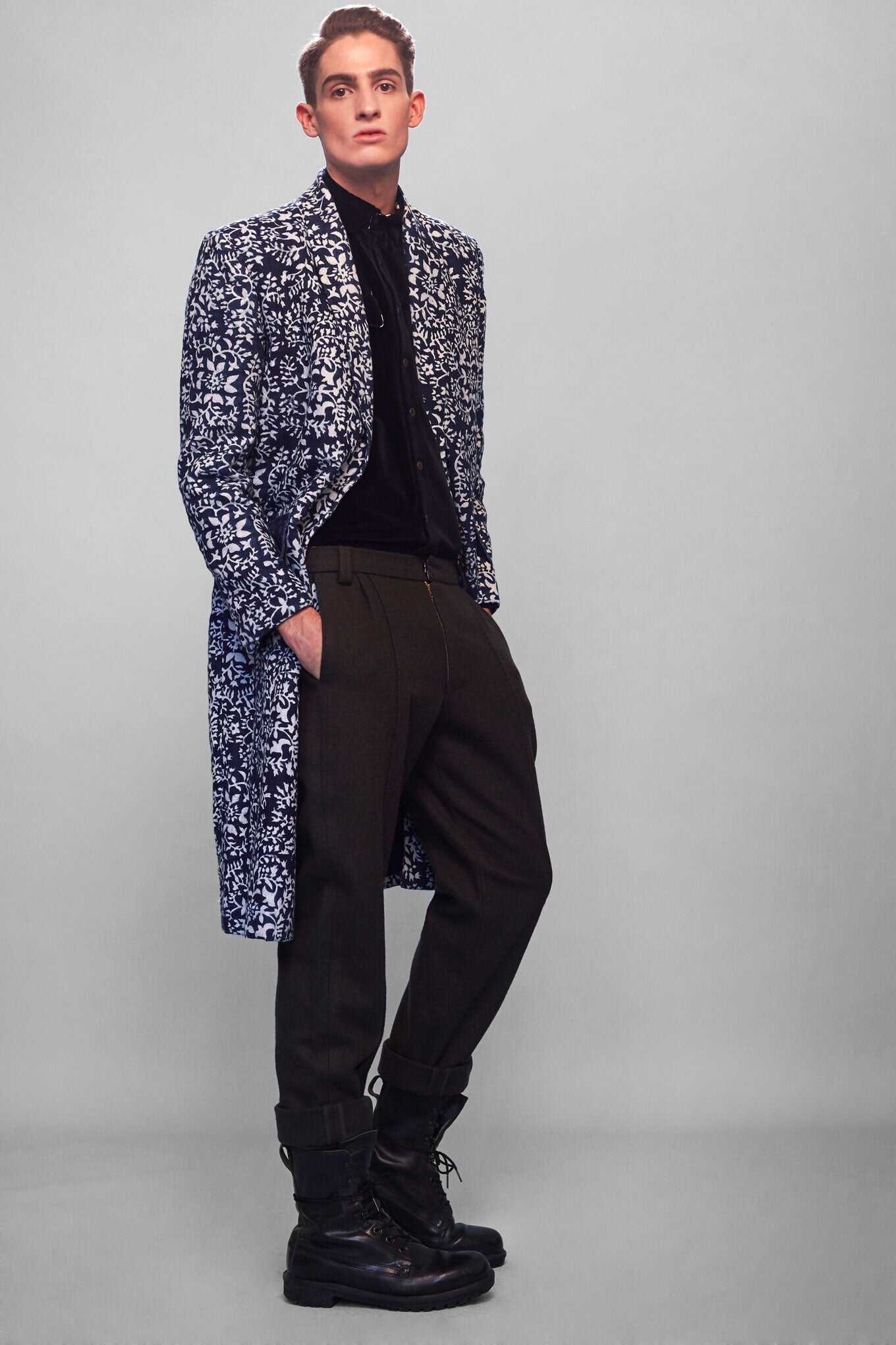 TOPOL coat - Indigo print