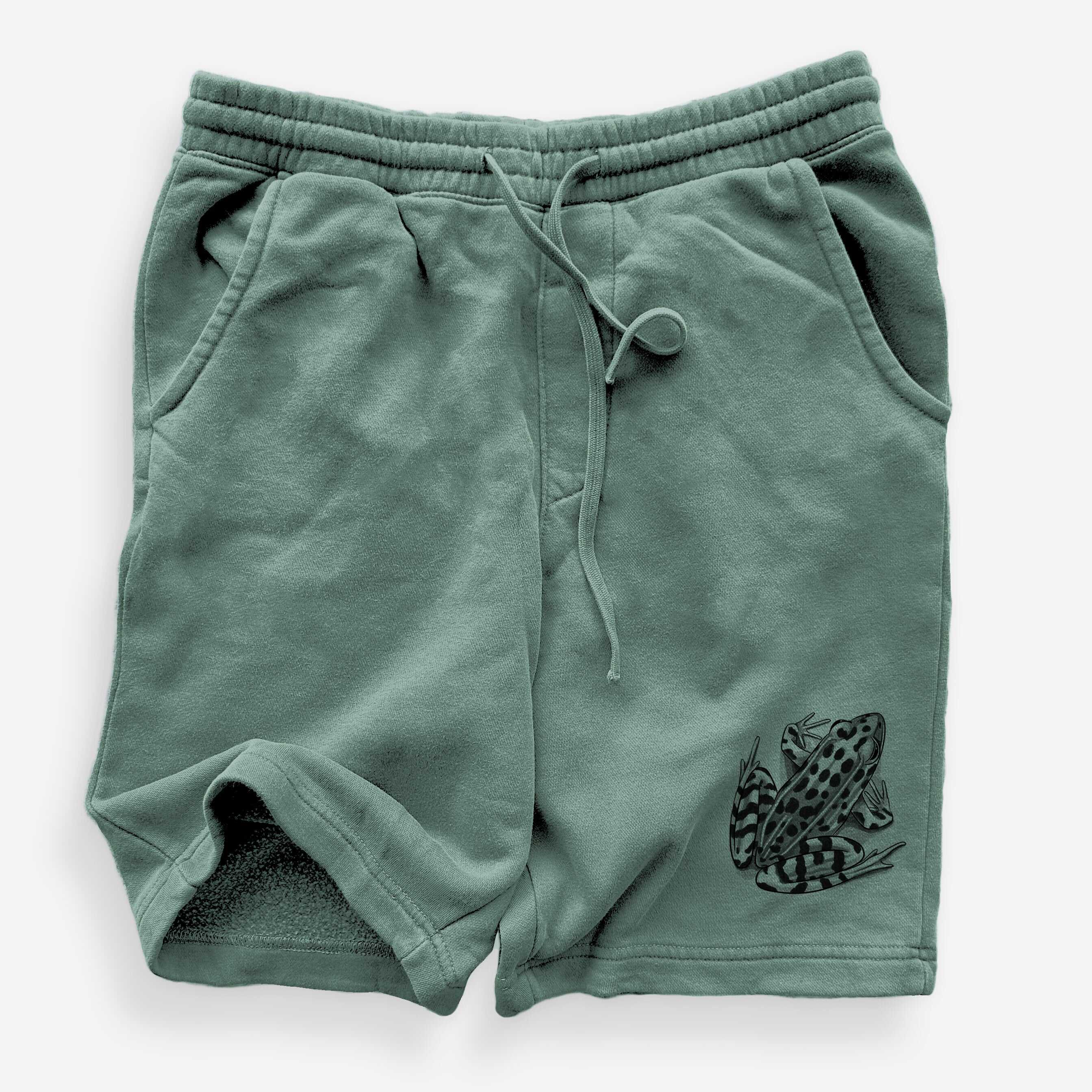 Northern Leopard Frog - Lithobates pipiens - Unisex Pigment Dyed Shorts