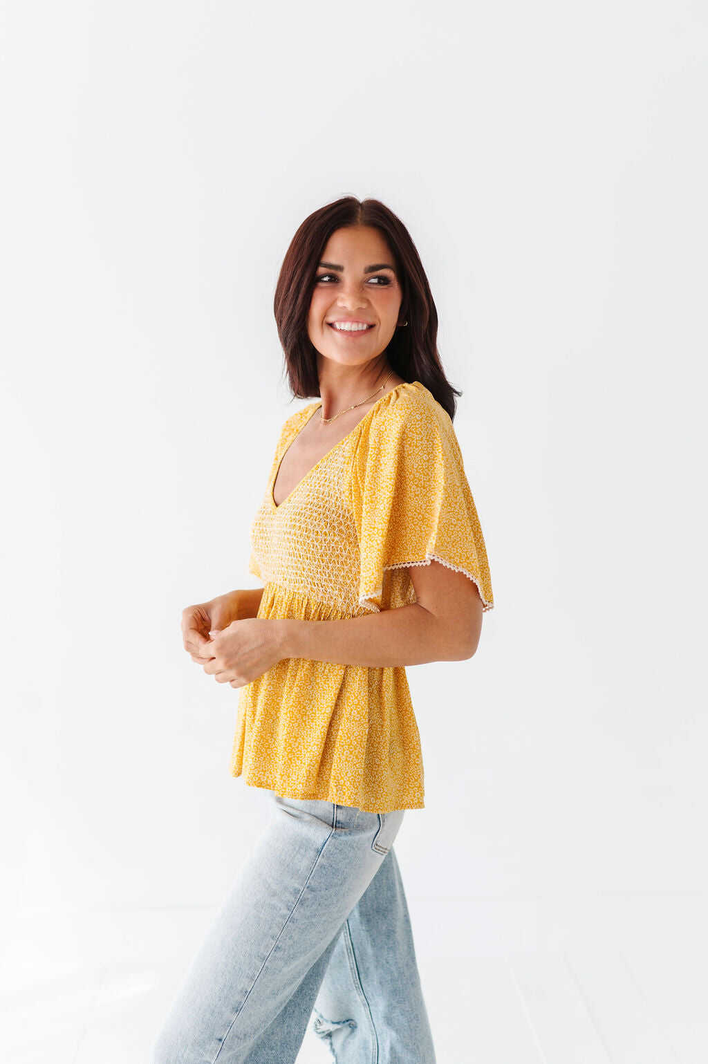 Sunny Peplum Top - Size M Left