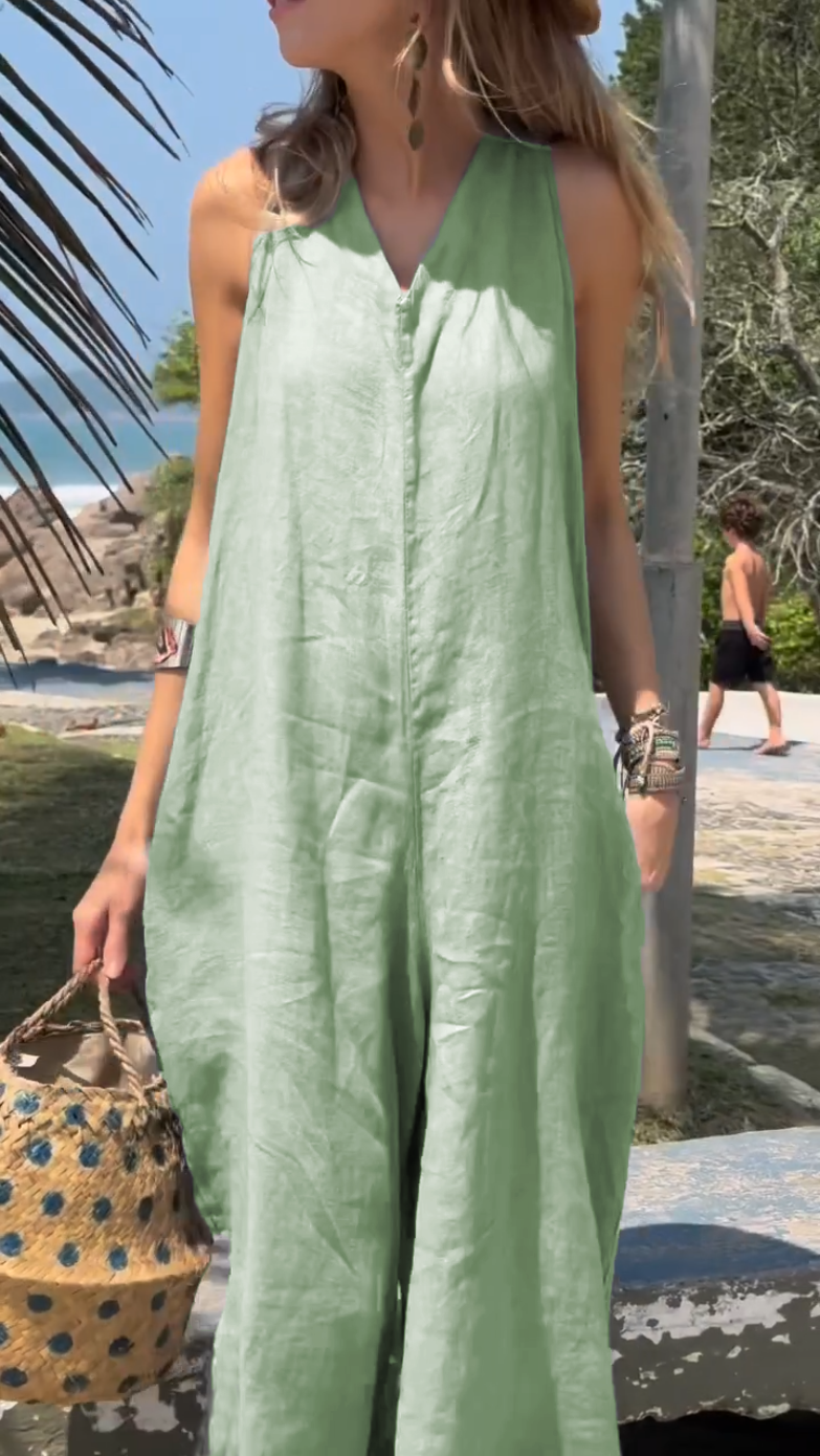 SUMMER Comfortable casual cotton and linen jumpsuit （BUY 2 GET FREE SHIPPING)