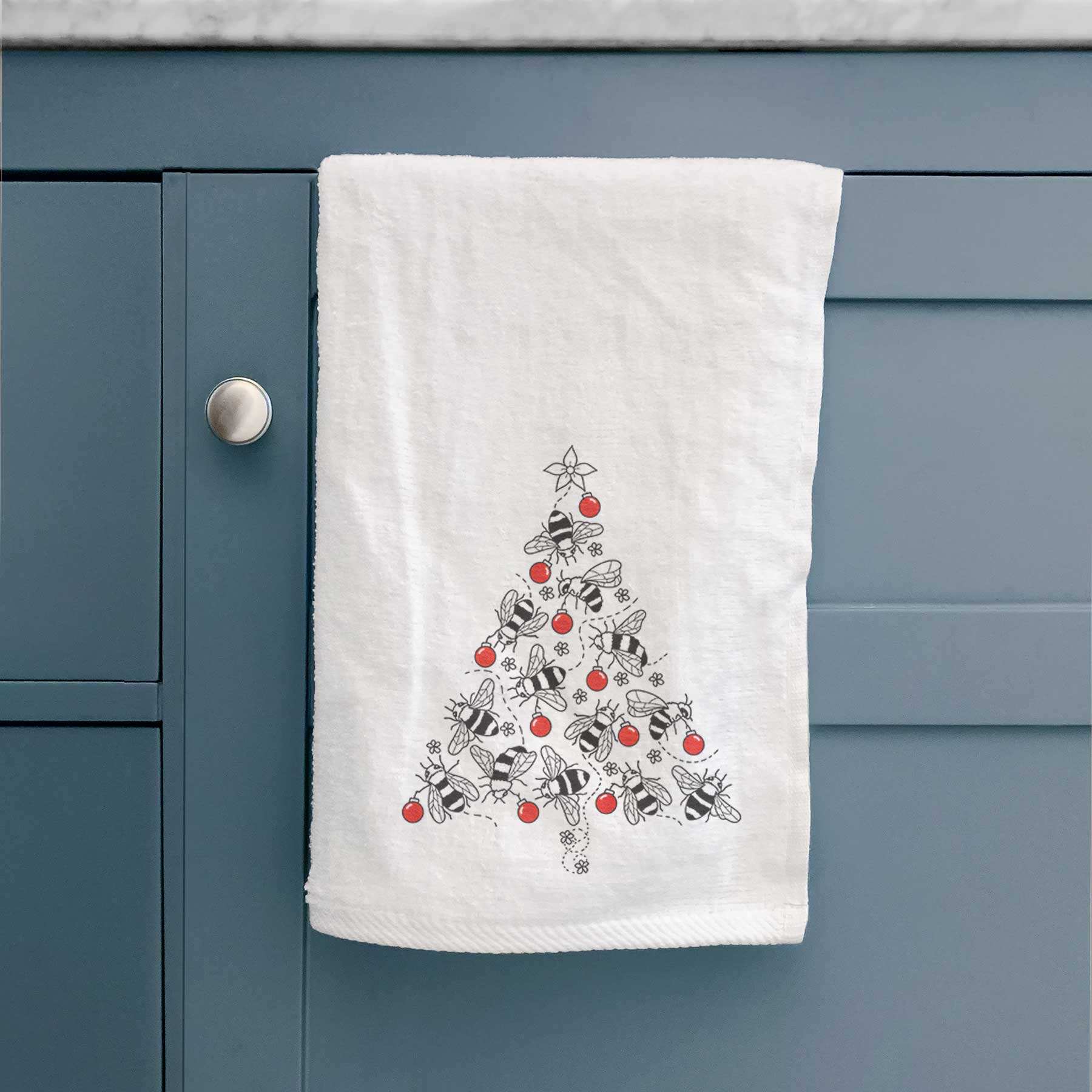Christmas Tree of Bees Premium Decorative Hand Towel