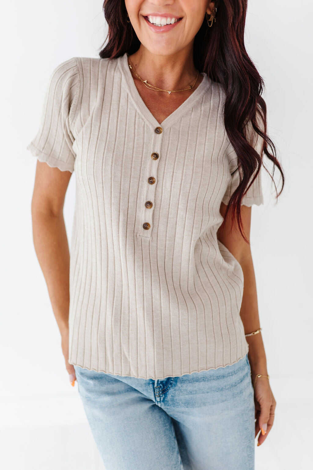 Taryn Ribbed Top - Size Small & Large Left