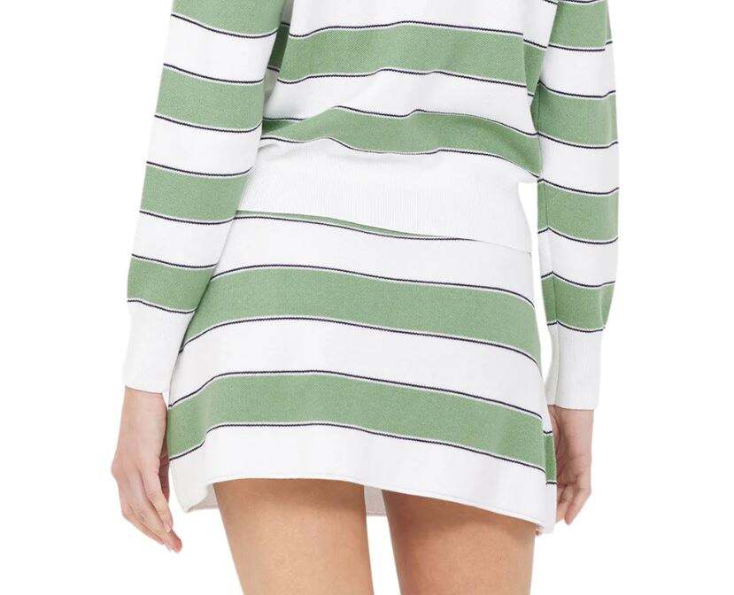 One Grey Day Warwick Mini Skirt in Matcha Combo