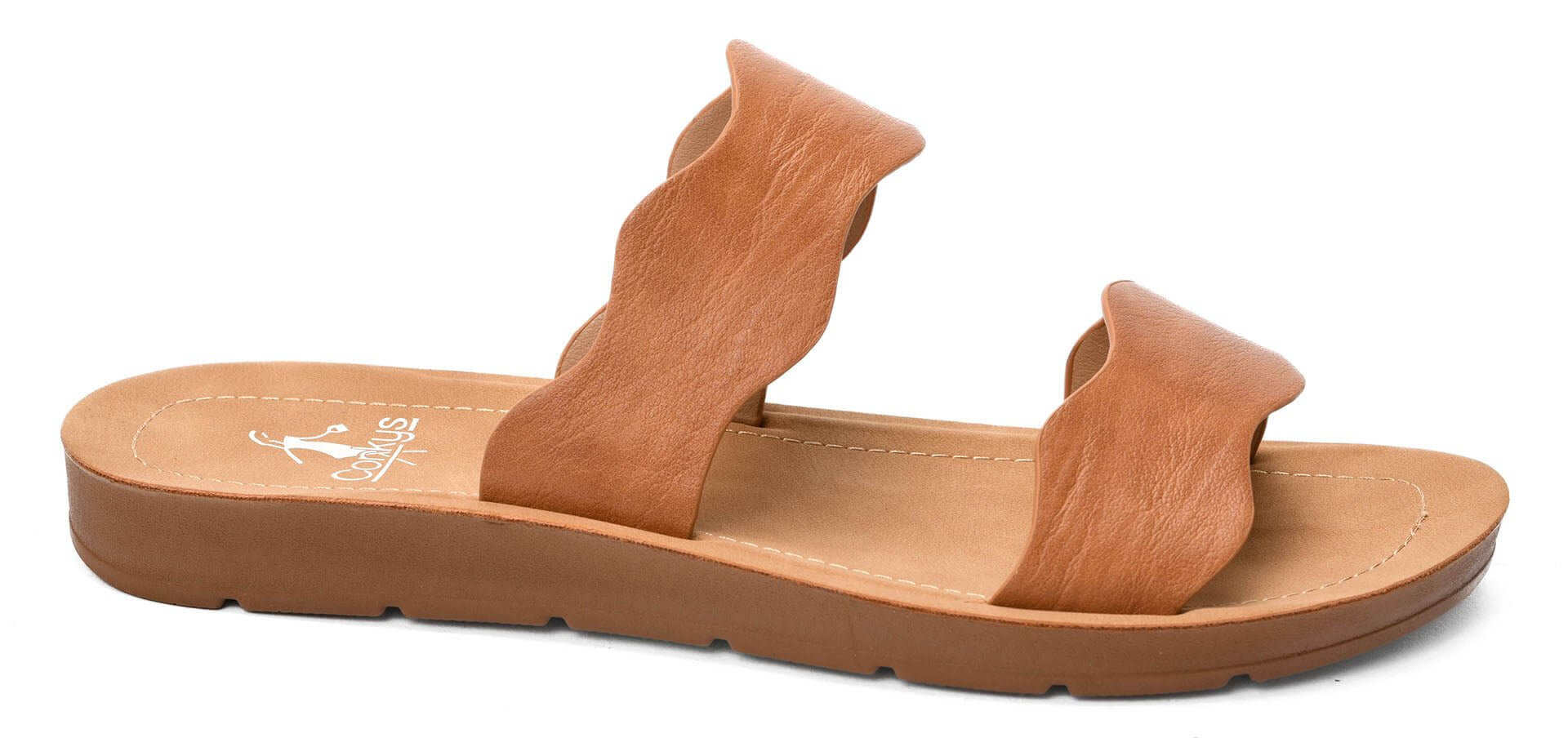 Corkys Footwear Wishy Washy Sandal Slide - Cognac
