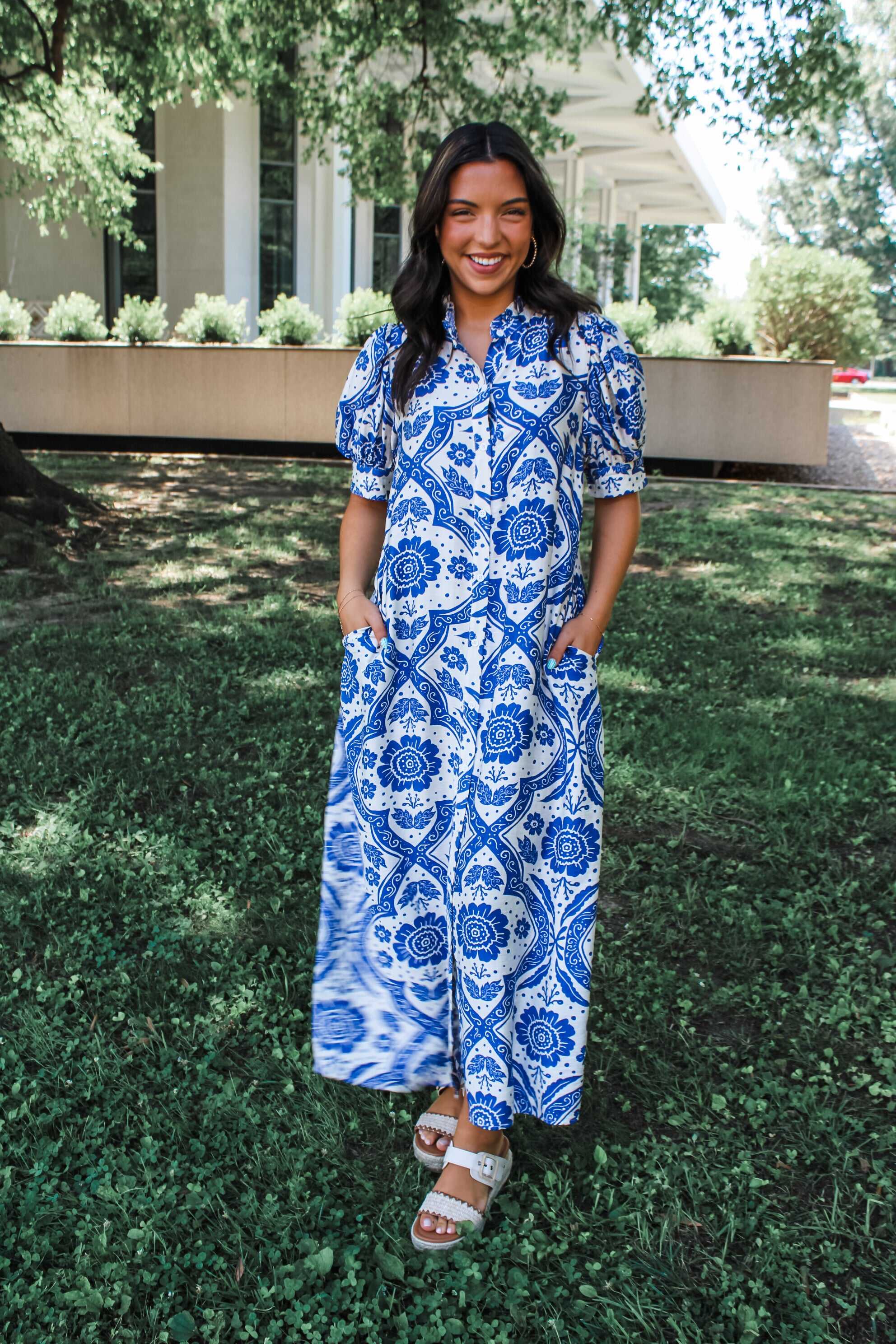 Effortlessly Elegant Maxi • Blue Floral